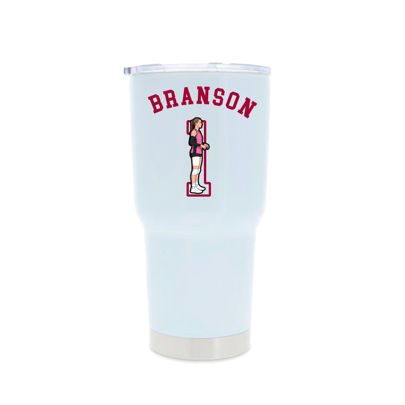 30oz Stainless Steel Tumbler — Shirsey Arch in White