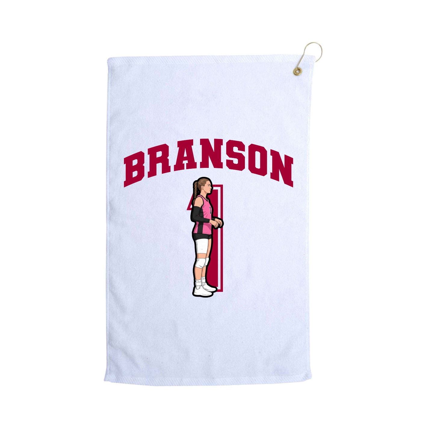 Golf Towel — Number in White