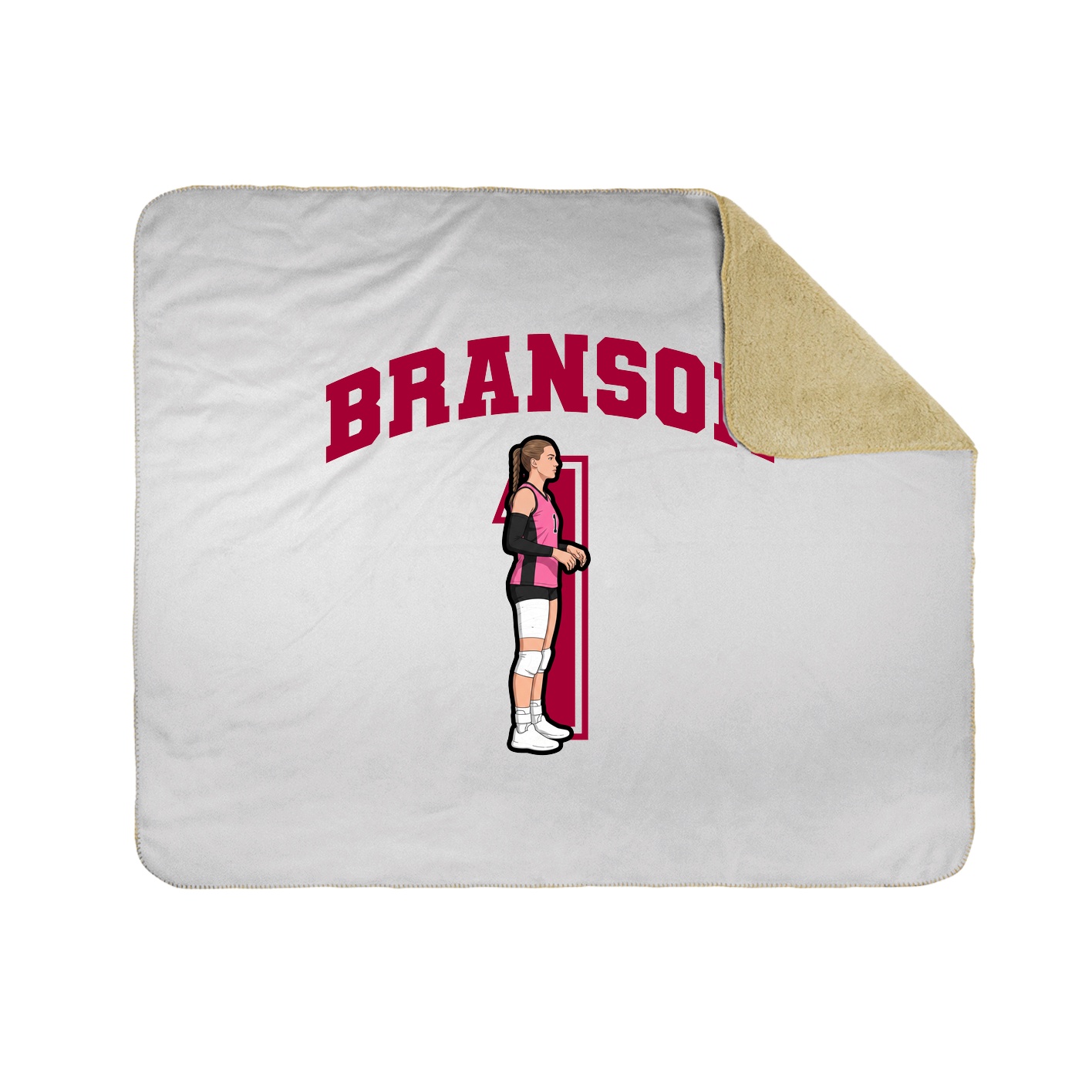 Throw Blanket — Number in White