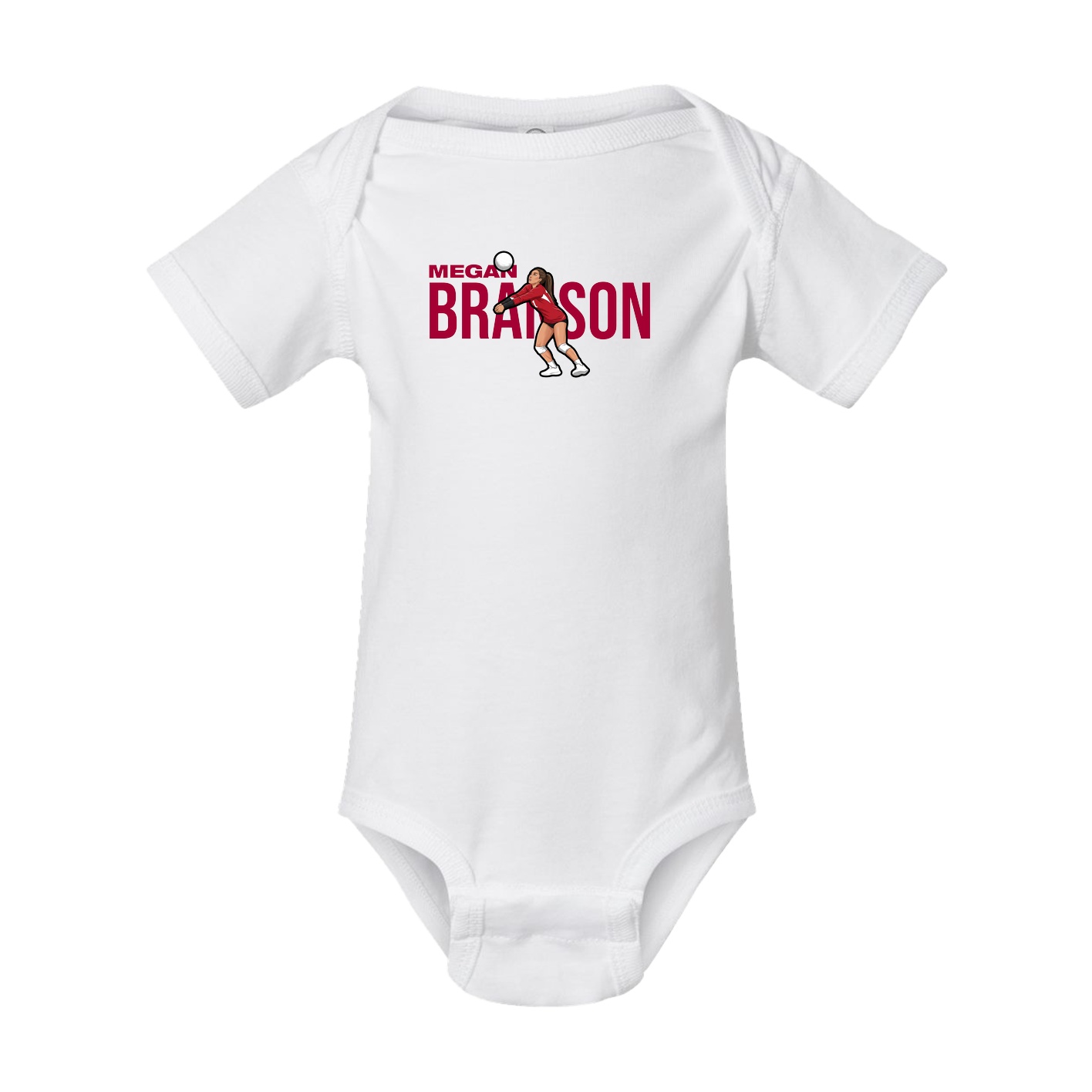 Baby Onesie — Player Name in White