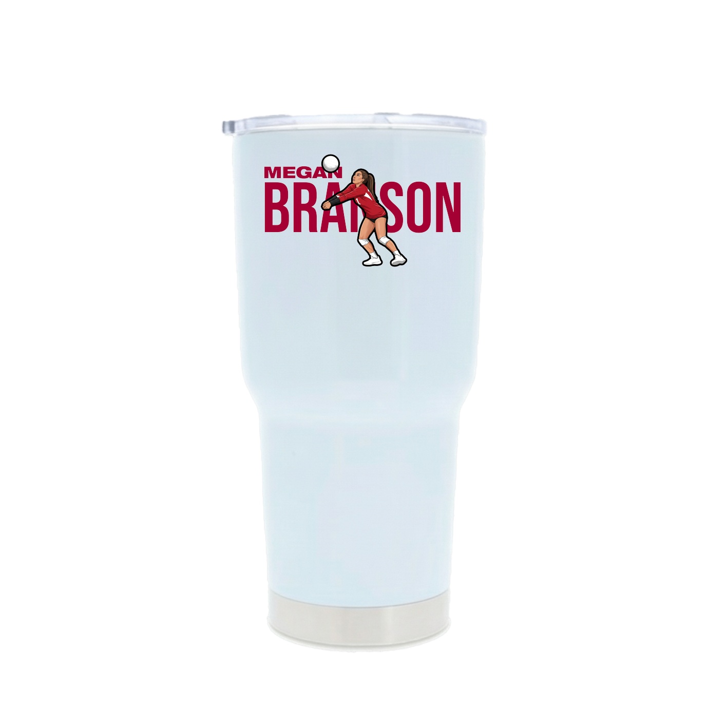 30oz Stainless Steel Tumbler — Player Name in White