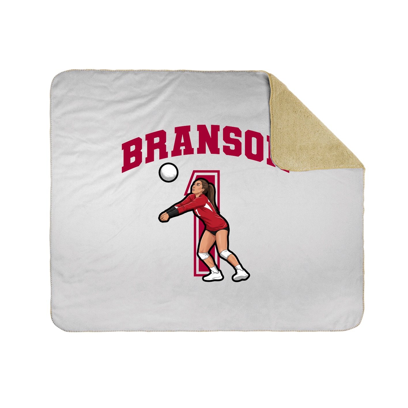 Throw Blanket — Number in White