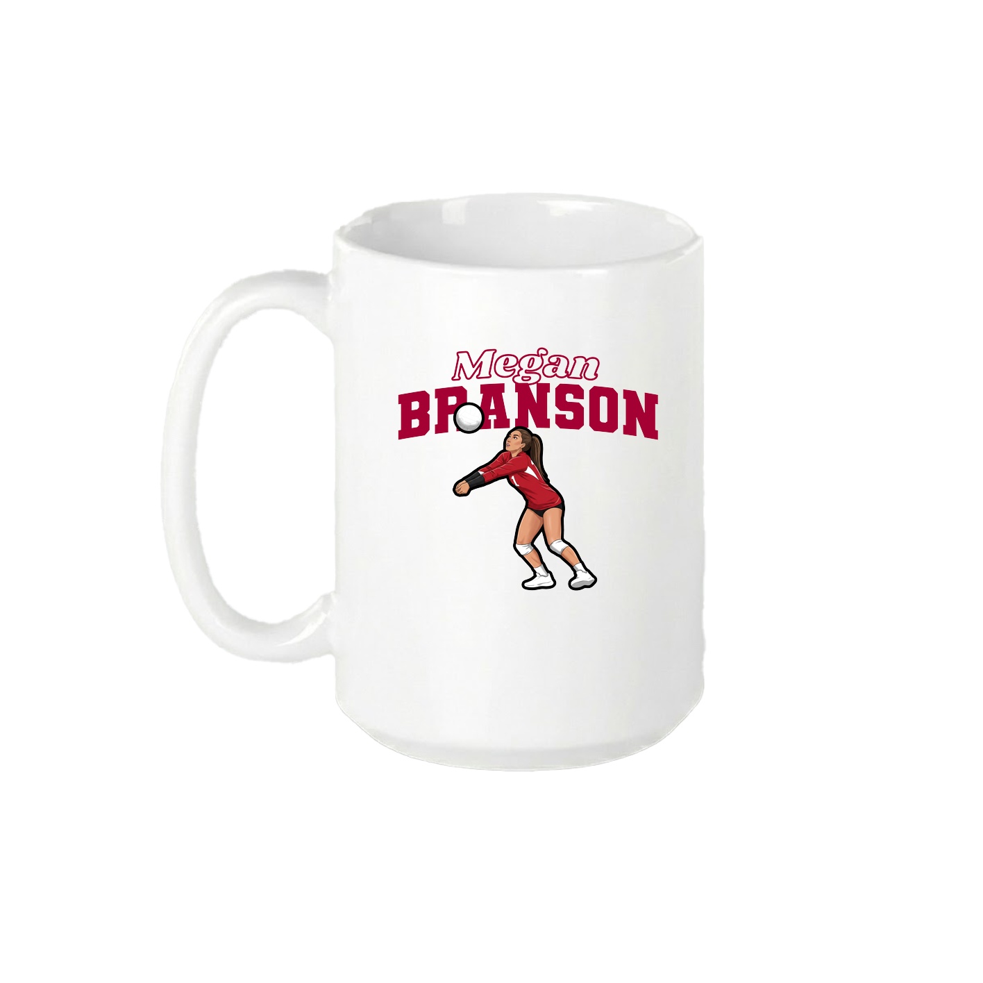15oz Coffee Mug — Name Arch in White