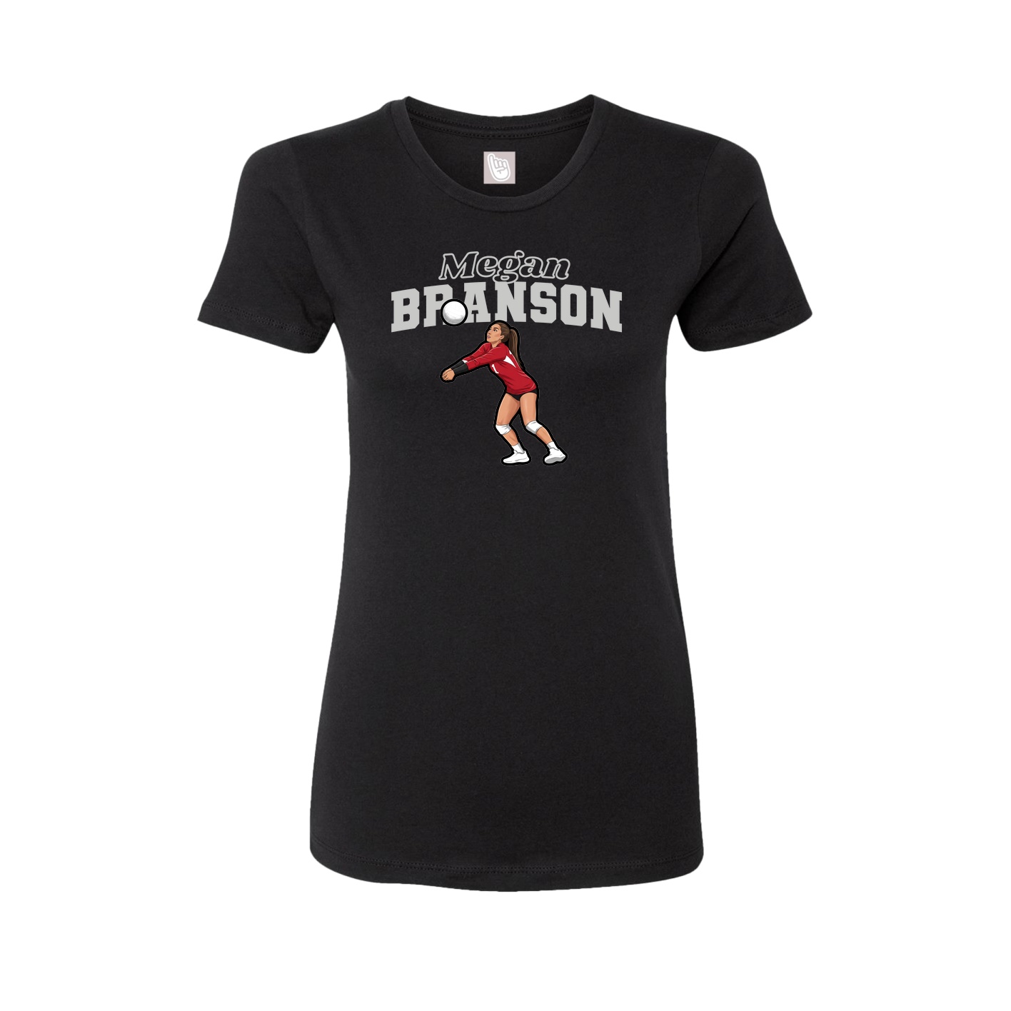 Fitted Women's Tee — Name Arch in Black