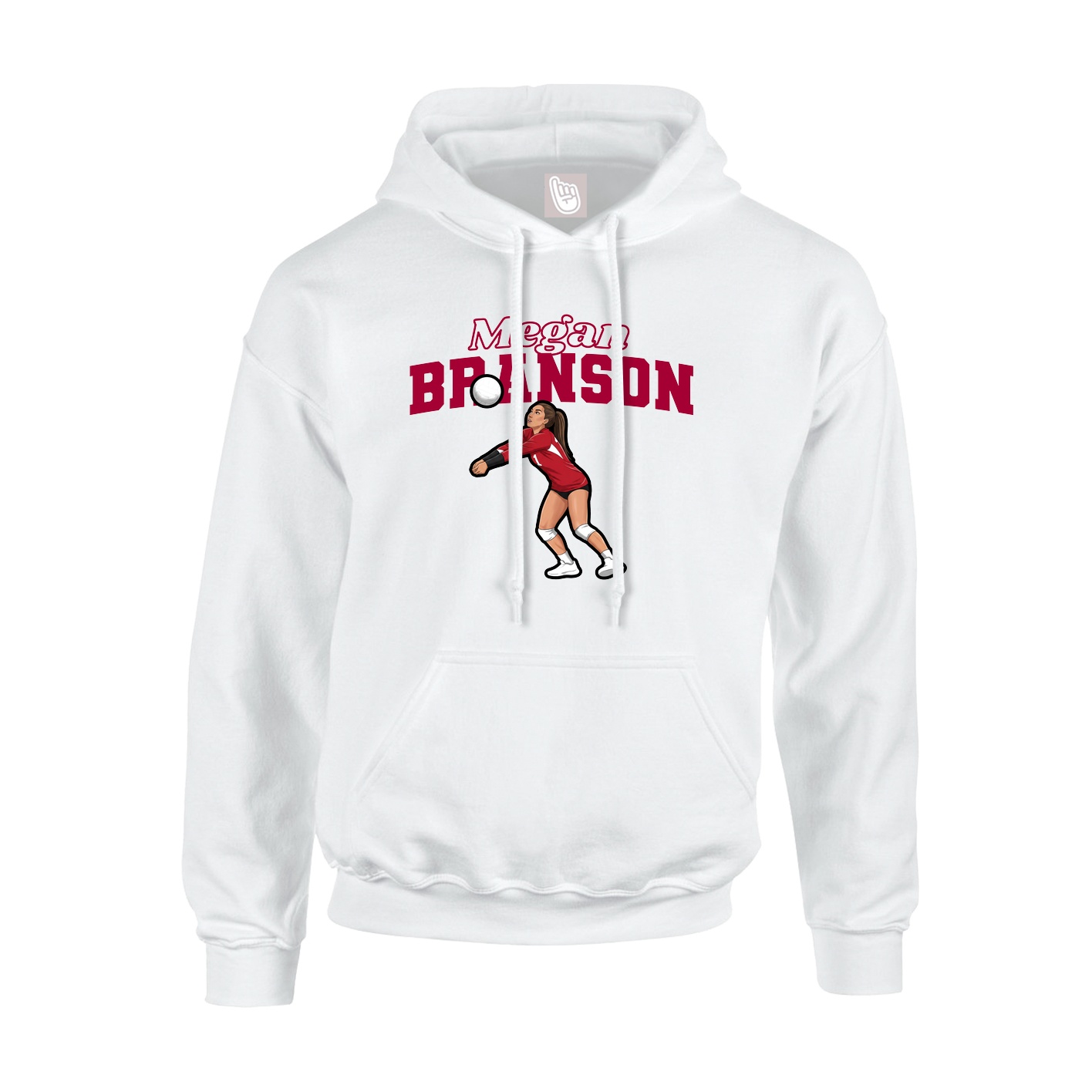 Hoodie — Name Arch in White