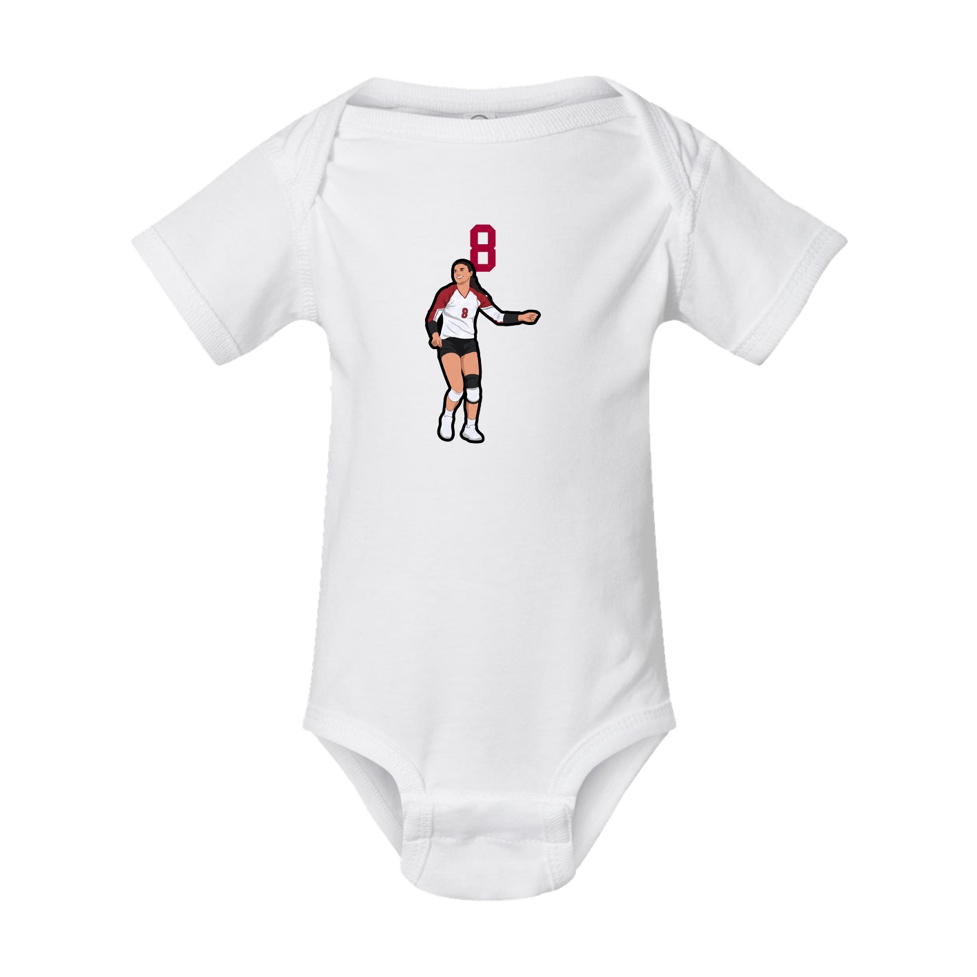 Baby Onesie — Number Top in White