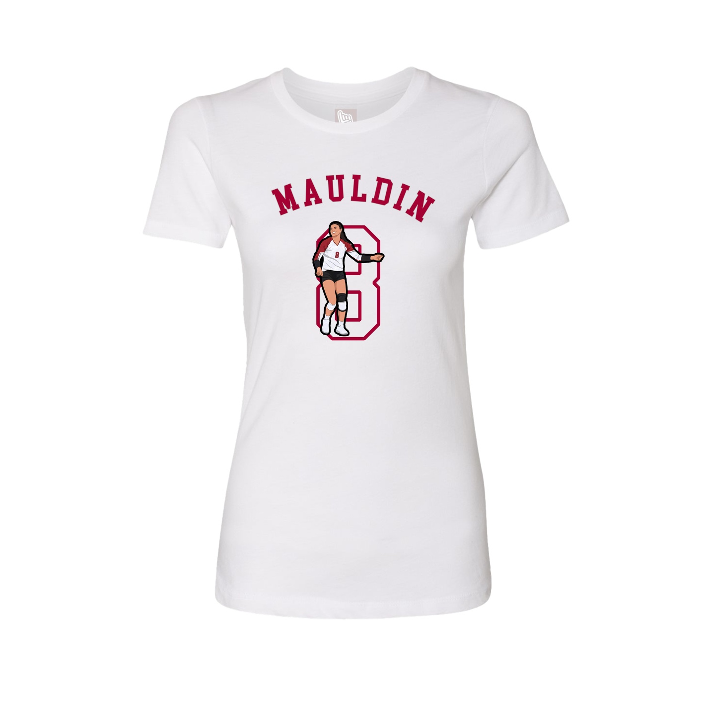 Fitted Women's Tee — Shirsey Arch in White