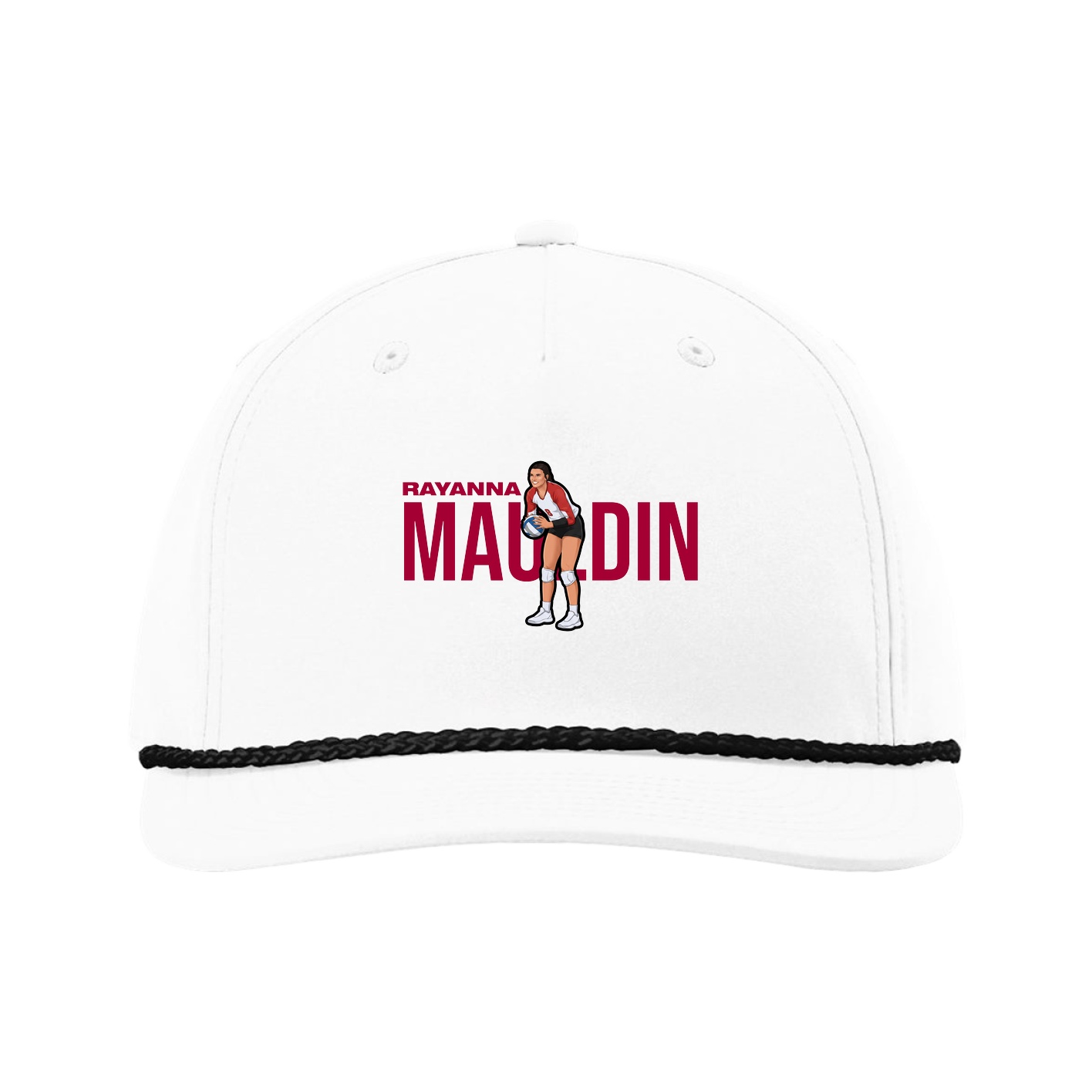 Five-Panel Classic Rope Cap — Player Name in White