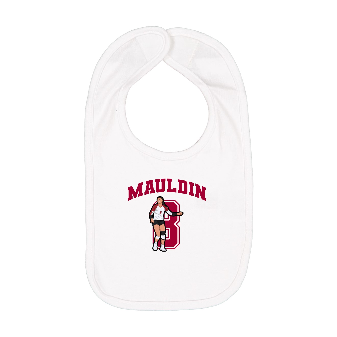 Infant Bib — Number in White