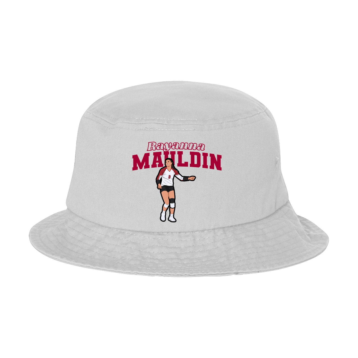 Bucket Cap — Name Arch in White