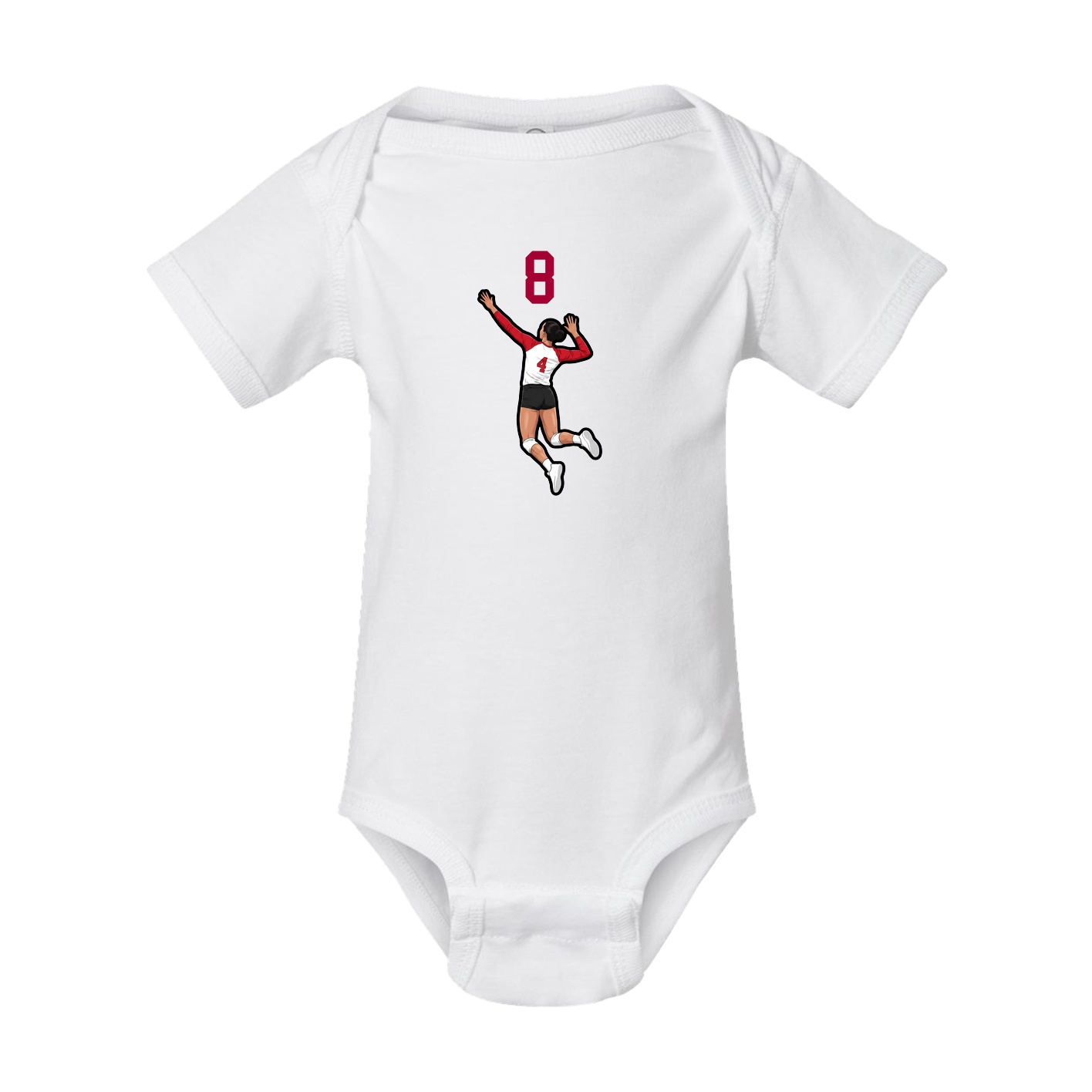 Baby Onesie — Number Top in White