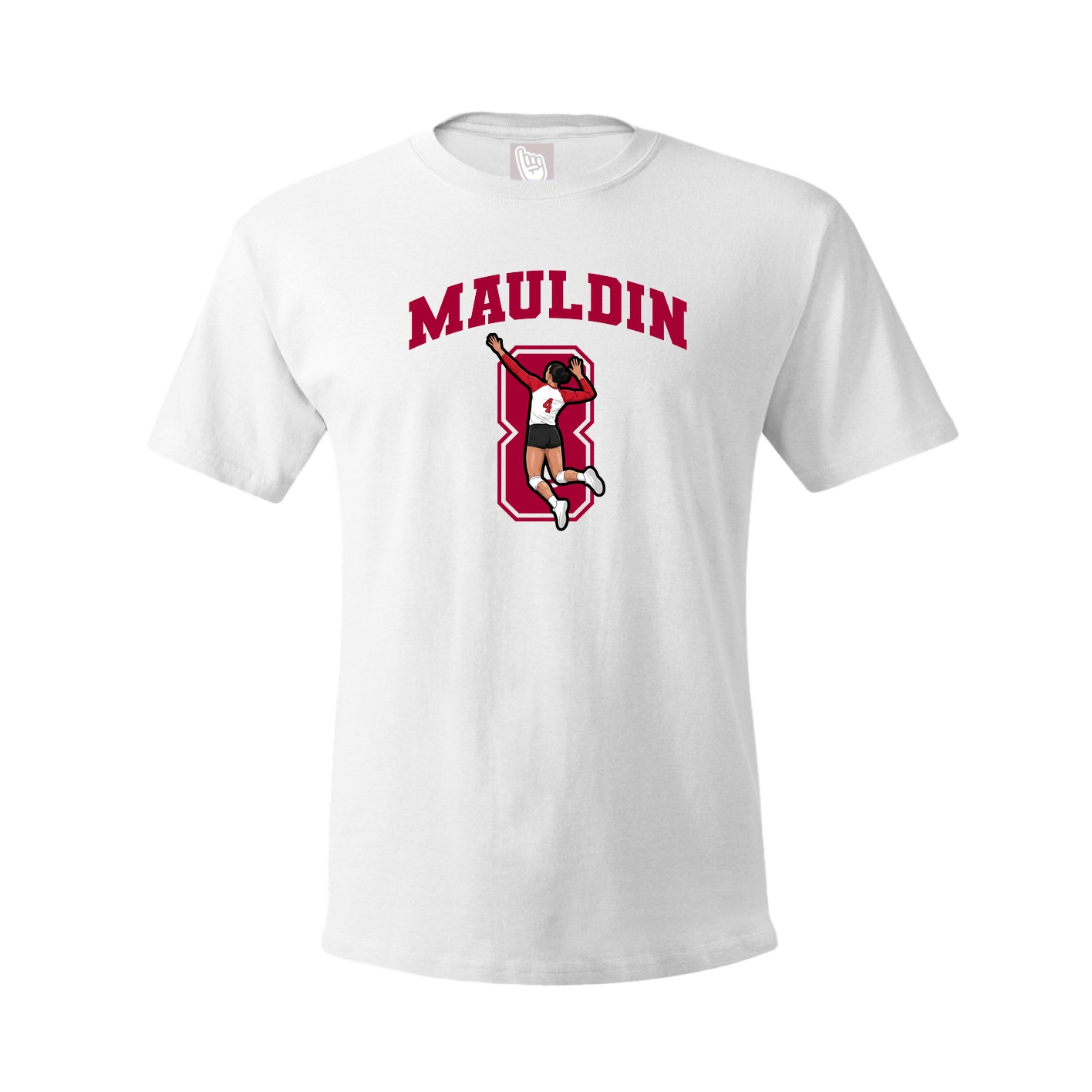 Youth Tee — Number in White