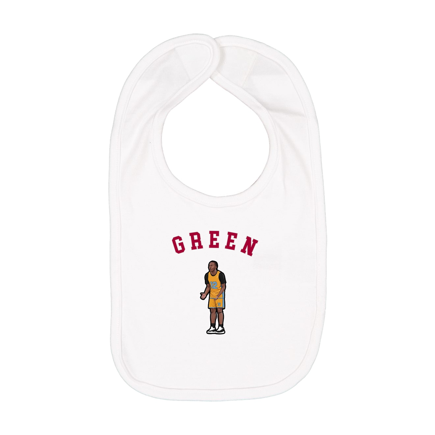 Infant Bib — Shirsey Arch in White
