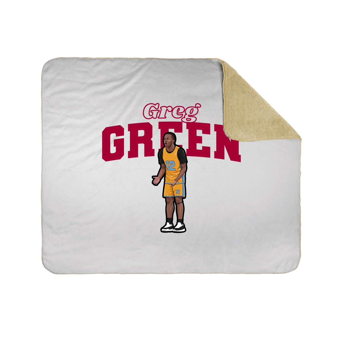 Throw Blanket — Name Arch in White