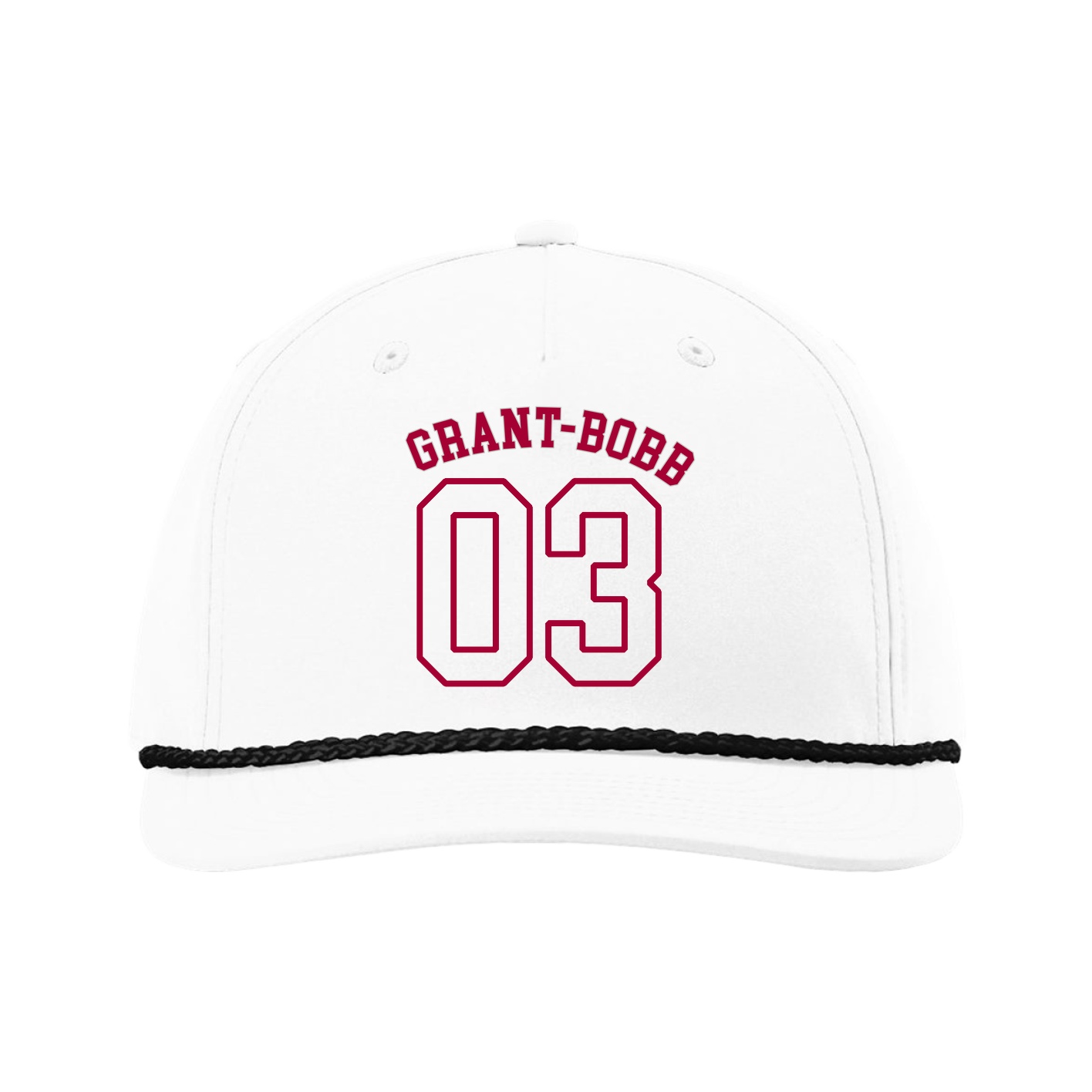Five-Panel Classic Rope Cap — Shirsey Arch in White