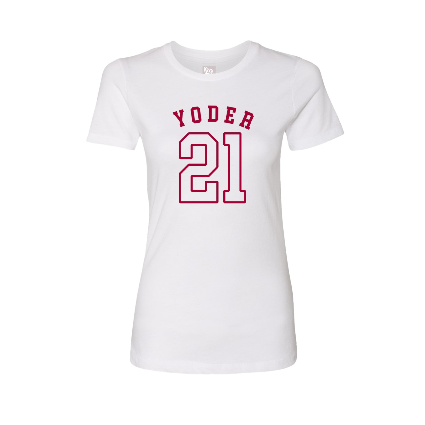 Fitted Women's Tee — Shirsey Arch in White