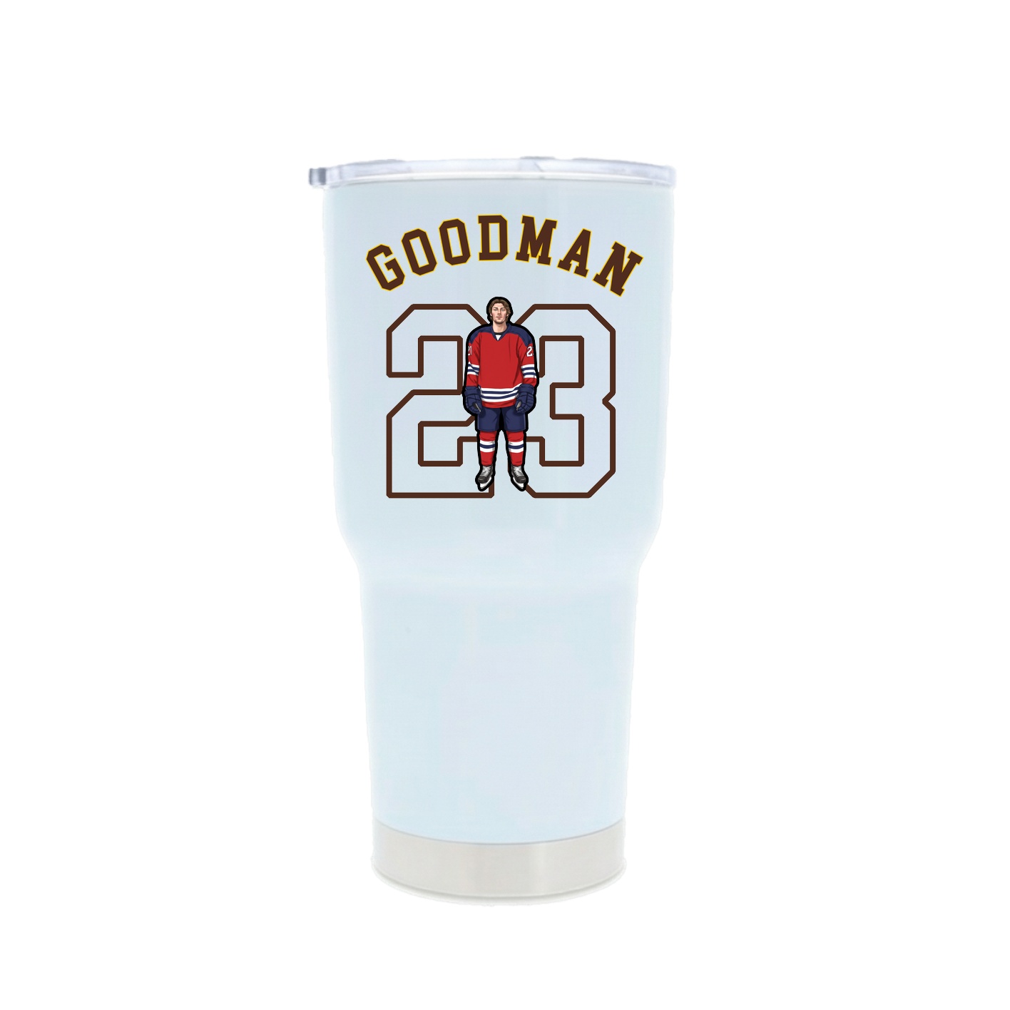 30oz Stainless Steel Tumbler — Shirsey Arch in White