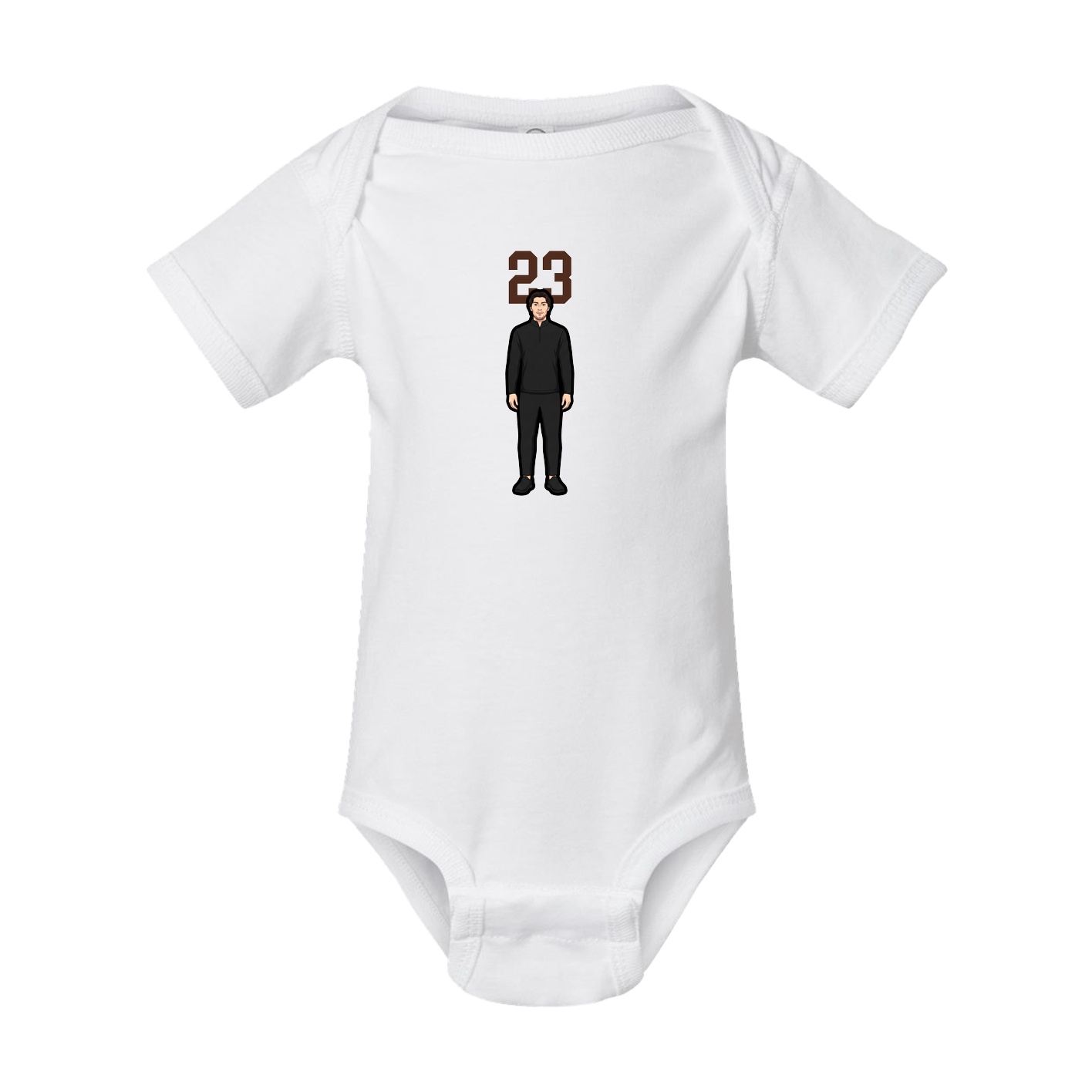 Baby Onesie — Number Top in White