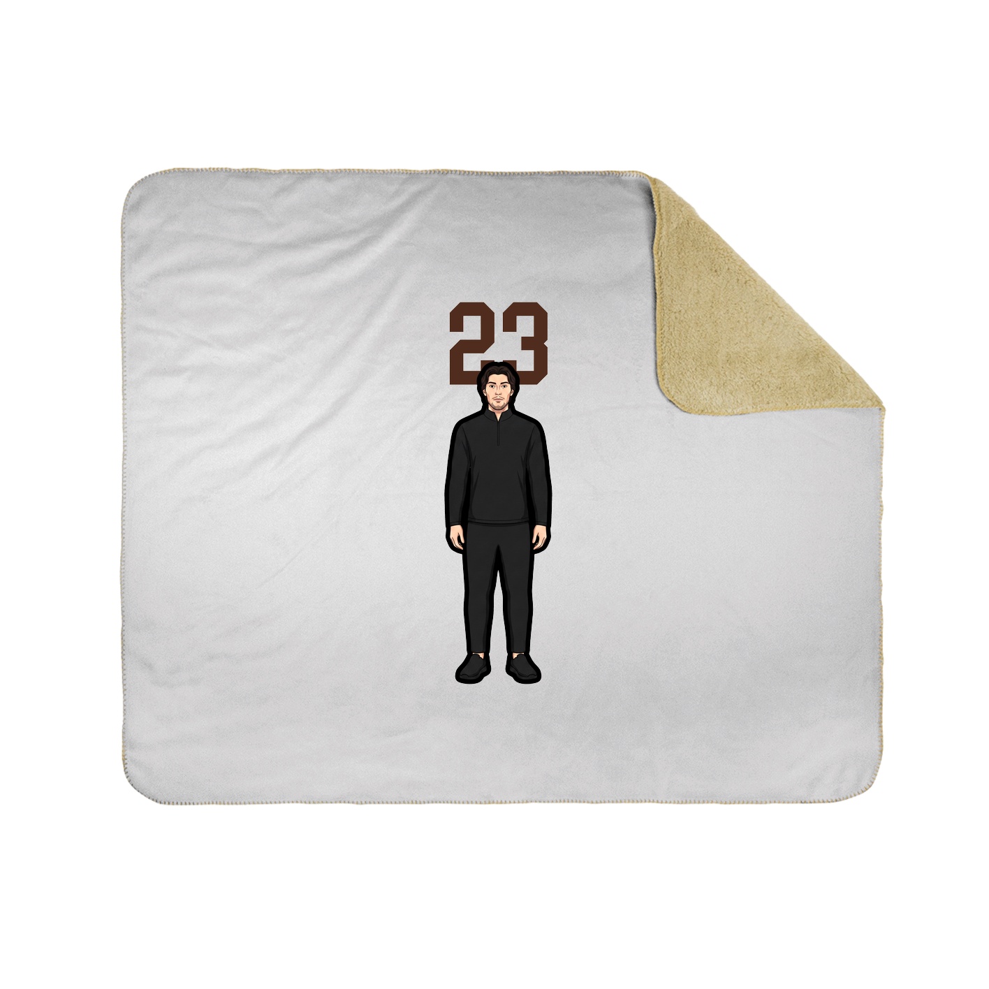 Throw Blanket — Number Top in White