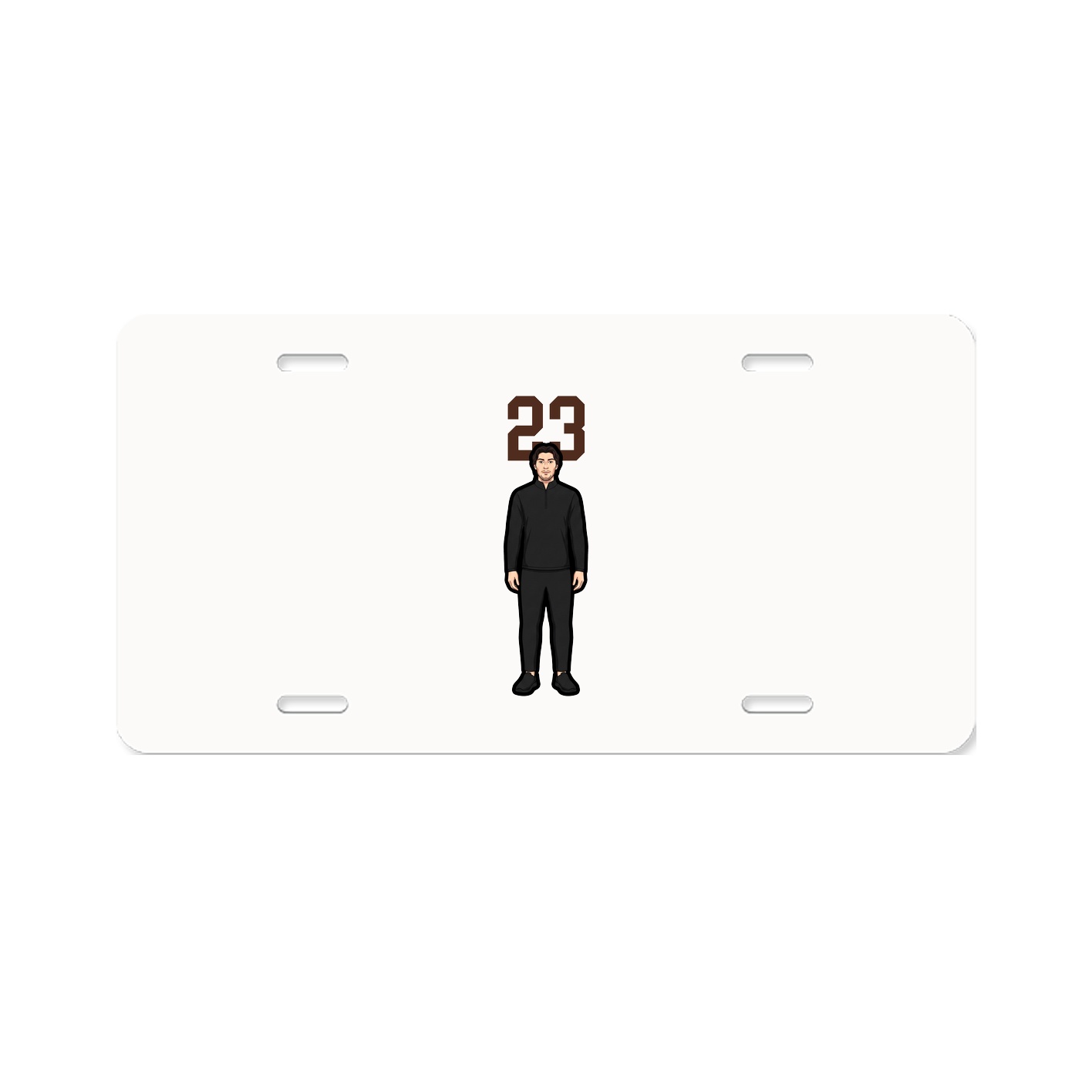 License Plate — Number Top in Classic