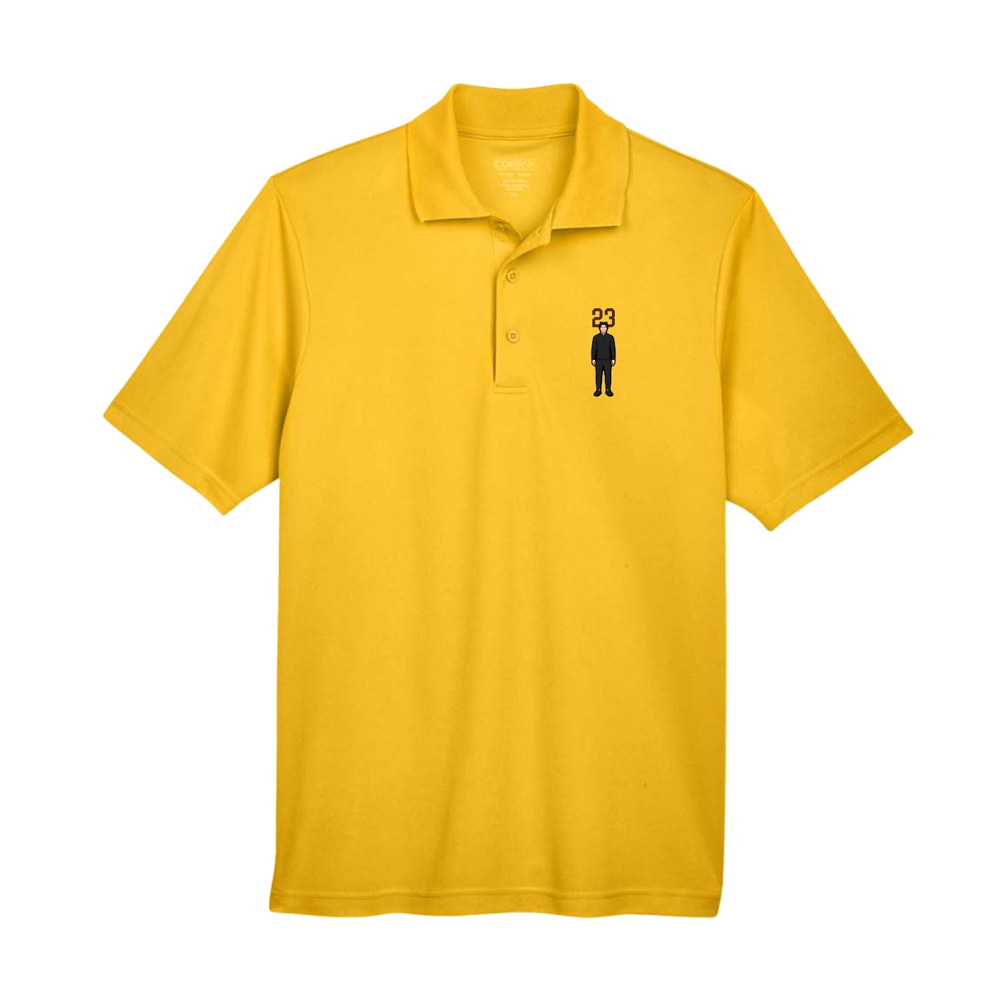 Performance Polo — Number Top in Gold