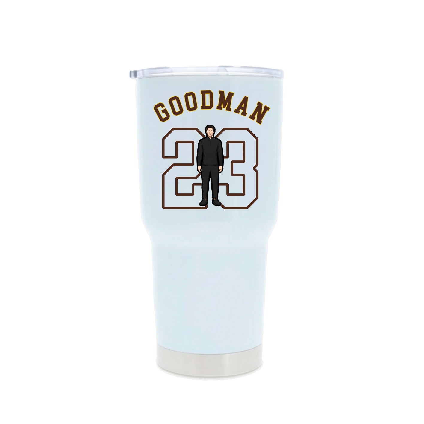 30oz Stainless Steel Tumbler — Shirsey Arch in White