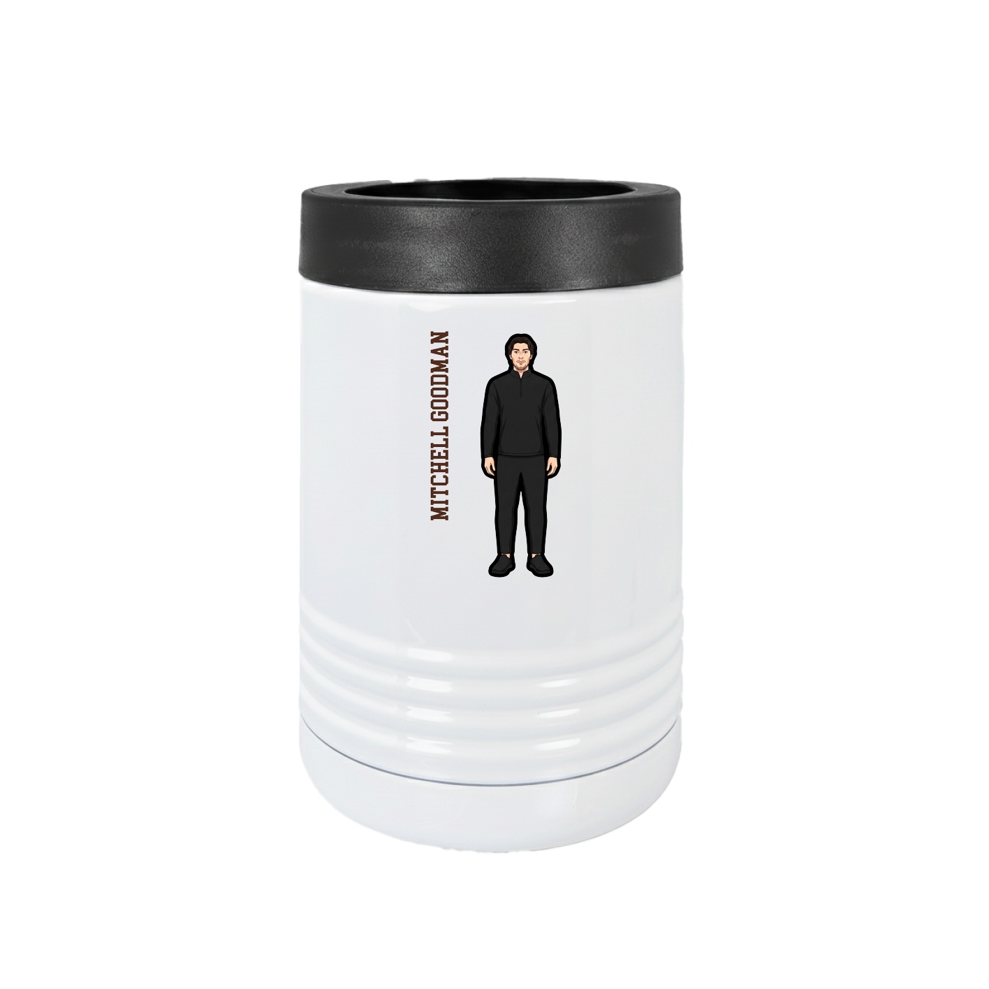 Beverage Holder — Name Vertical in White