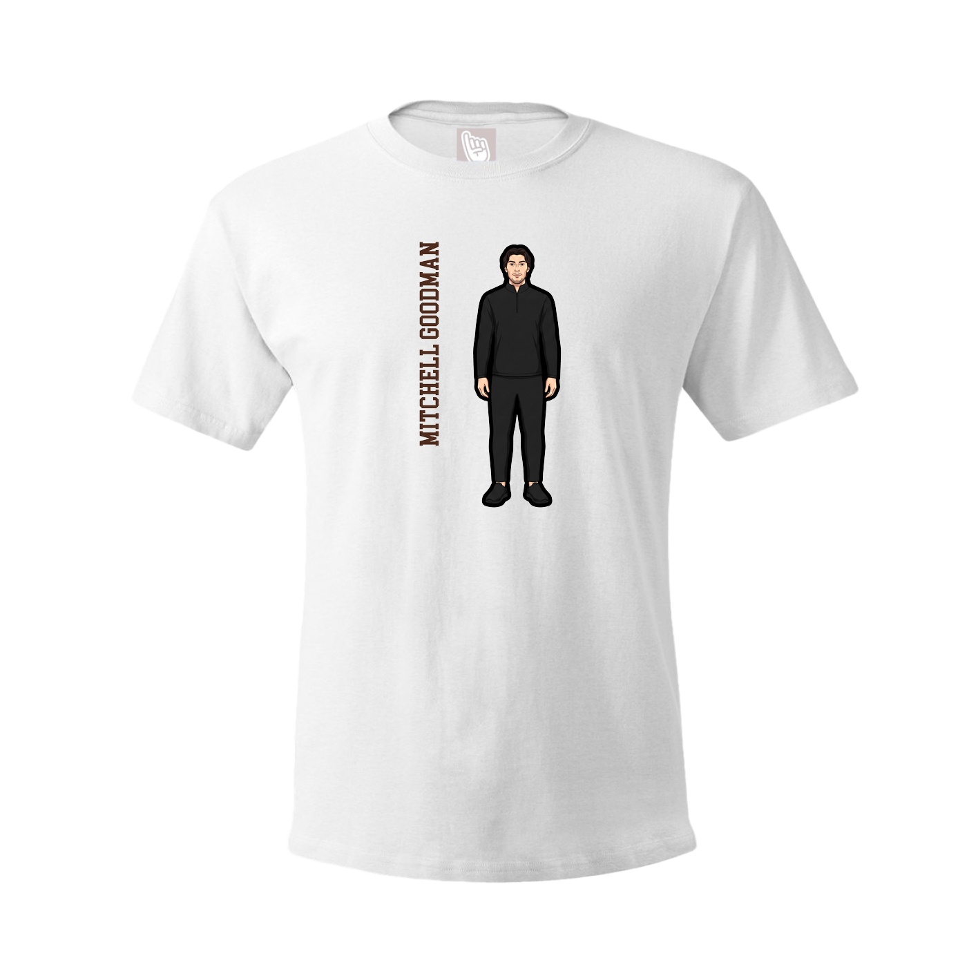 Tee — Name Vertical in White
