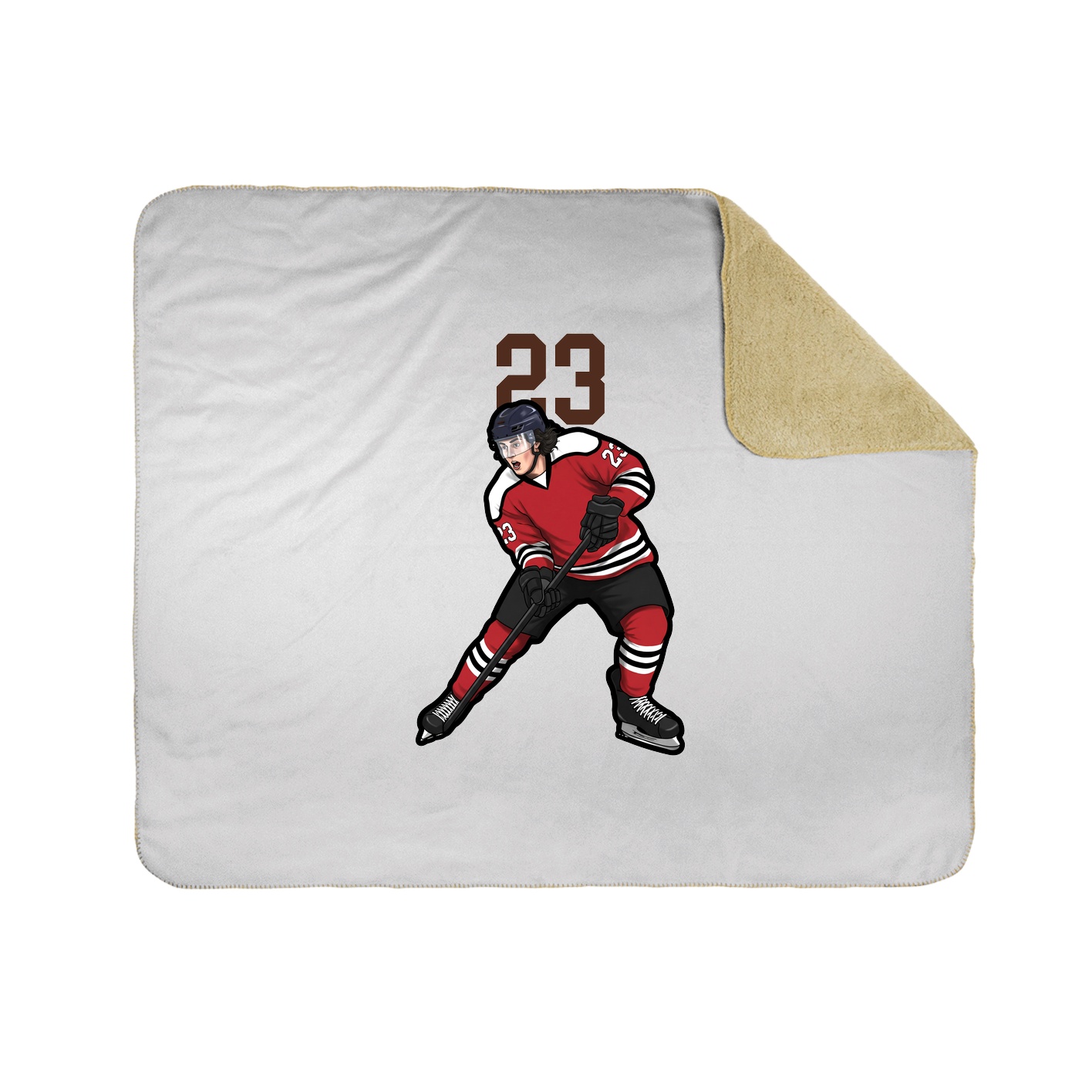 Throw Blanket — Number Top in White