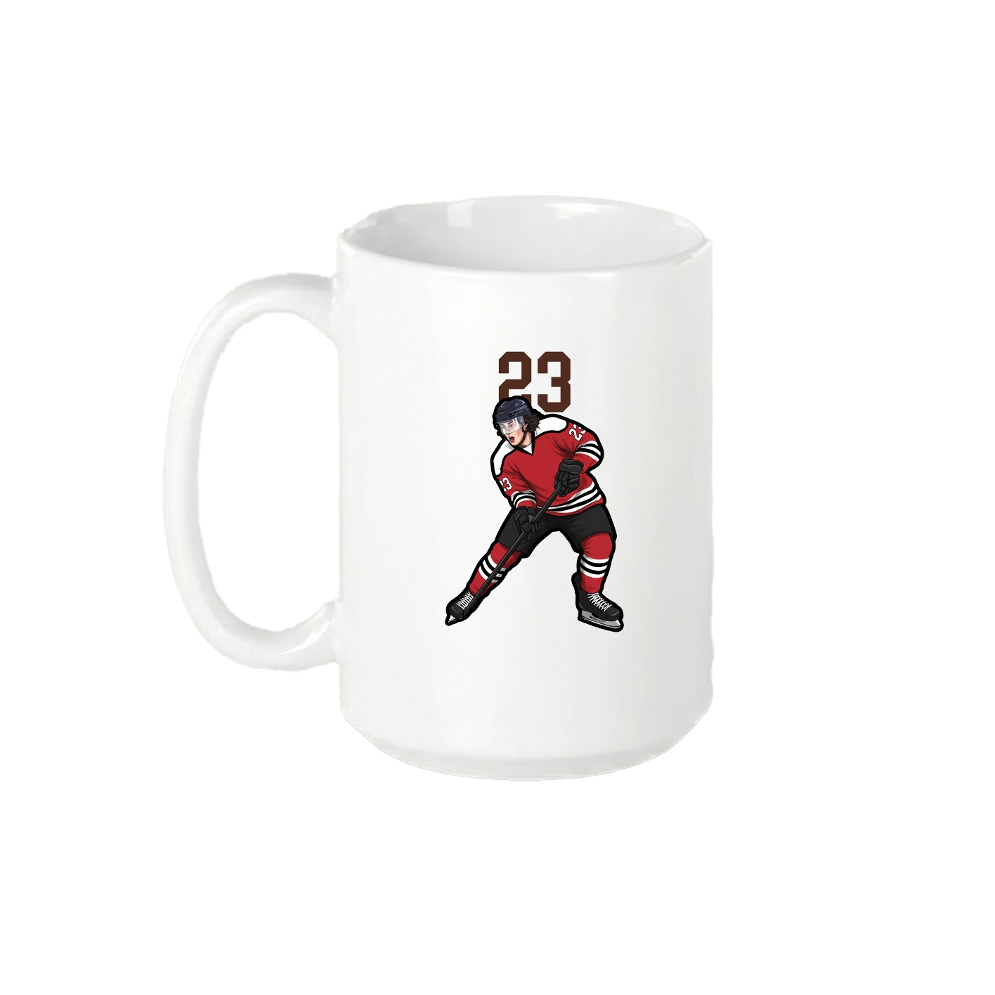15oz Coffee Mug — Number Top in White