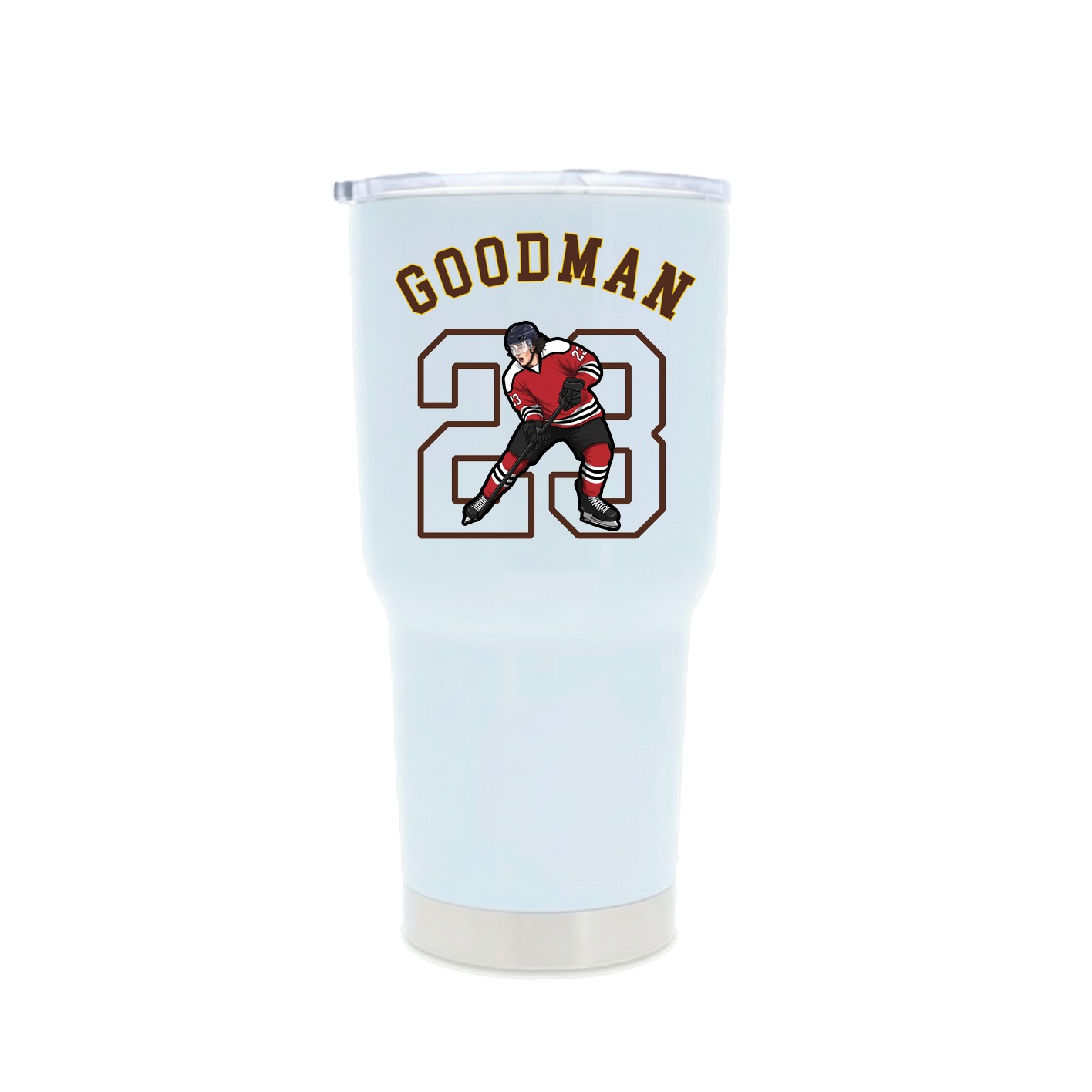 30oz Stainless Steel Tumbler — Shirsey Arch in White