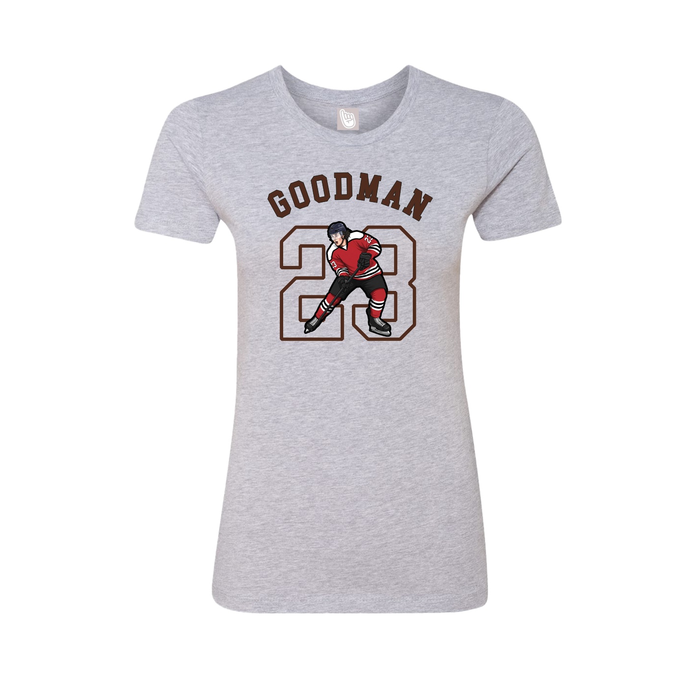 Fitted Women's Tee — Shirsey Arch in Grey