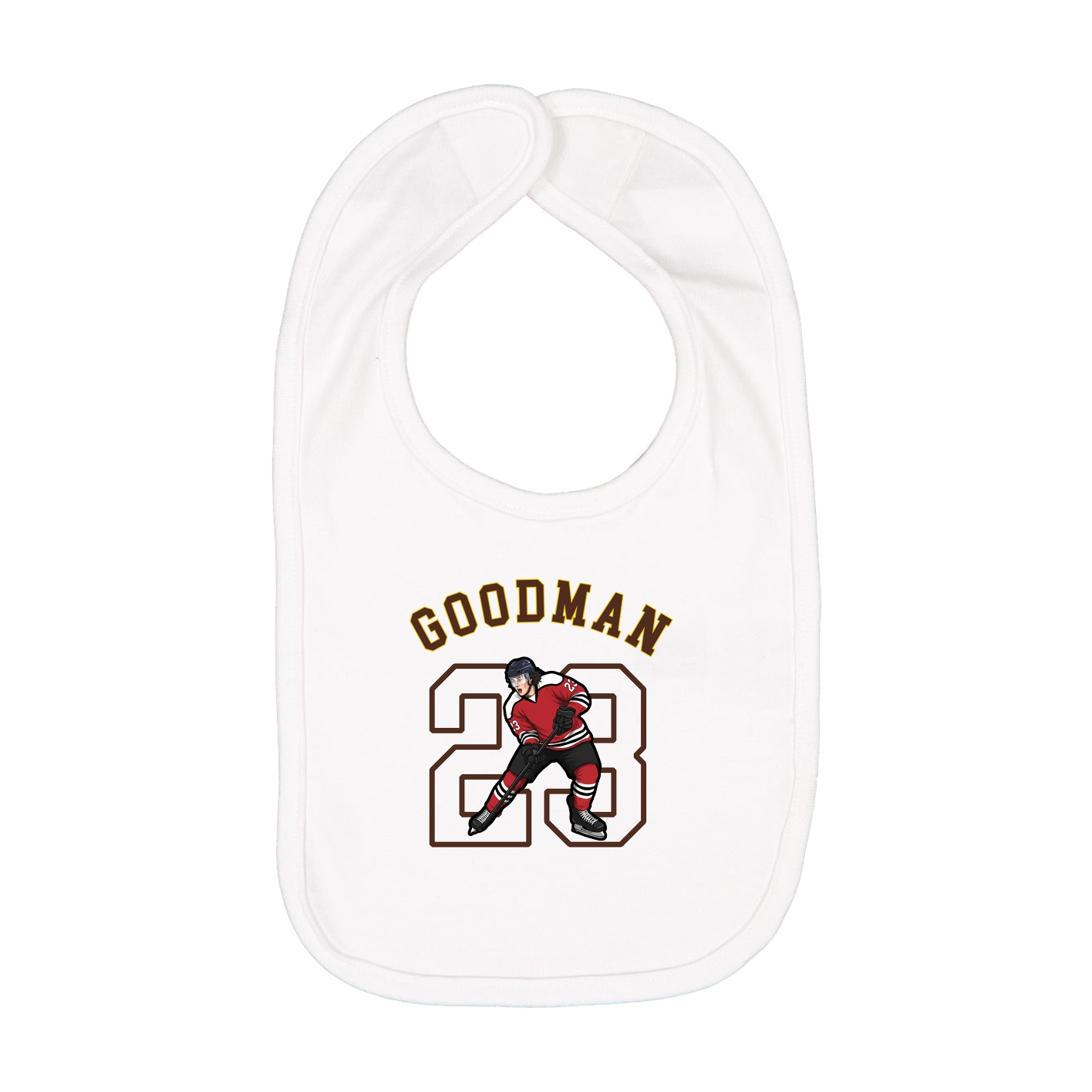 Infant Bib — Shirsey Arch in White