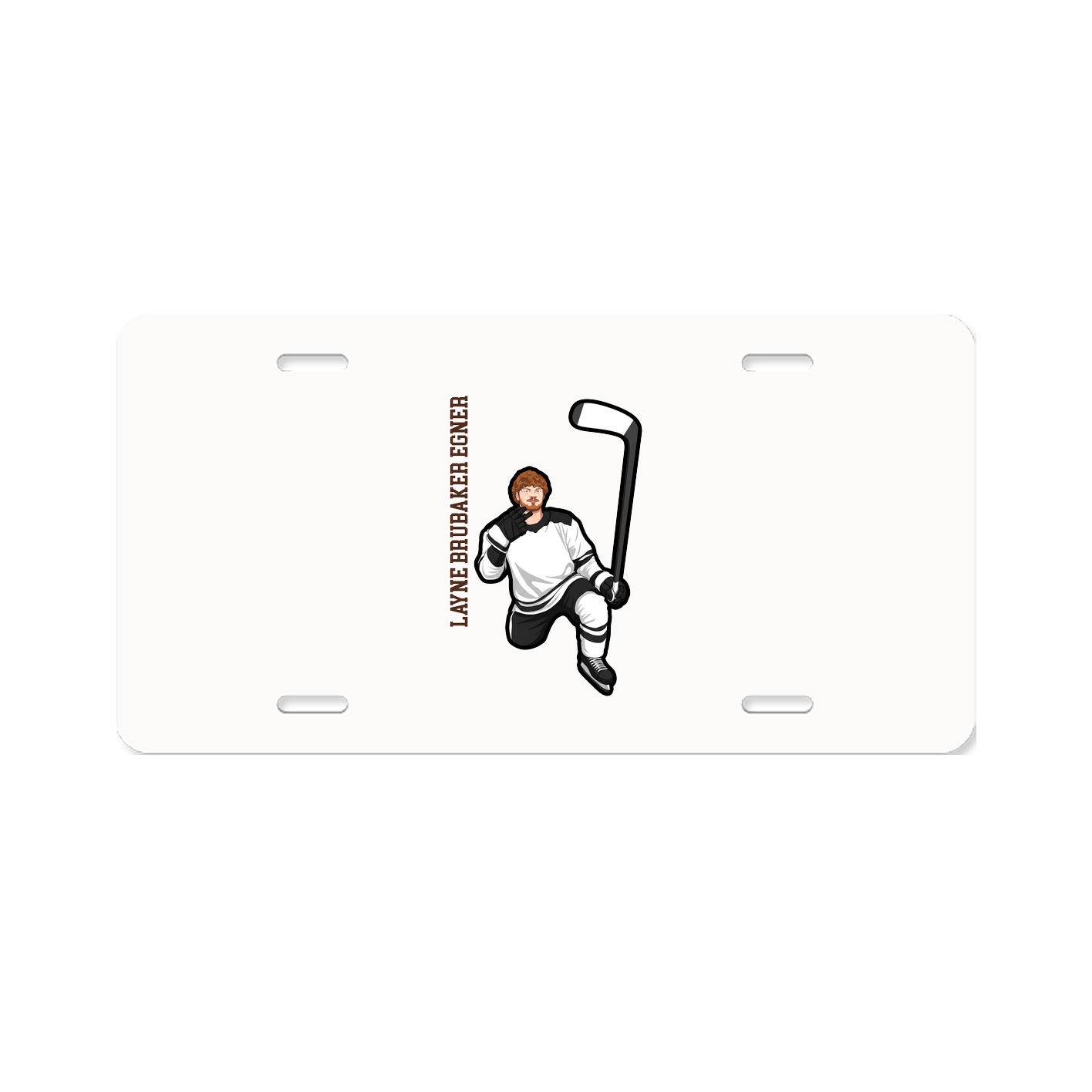 License Plate — Name Vertical in Classic