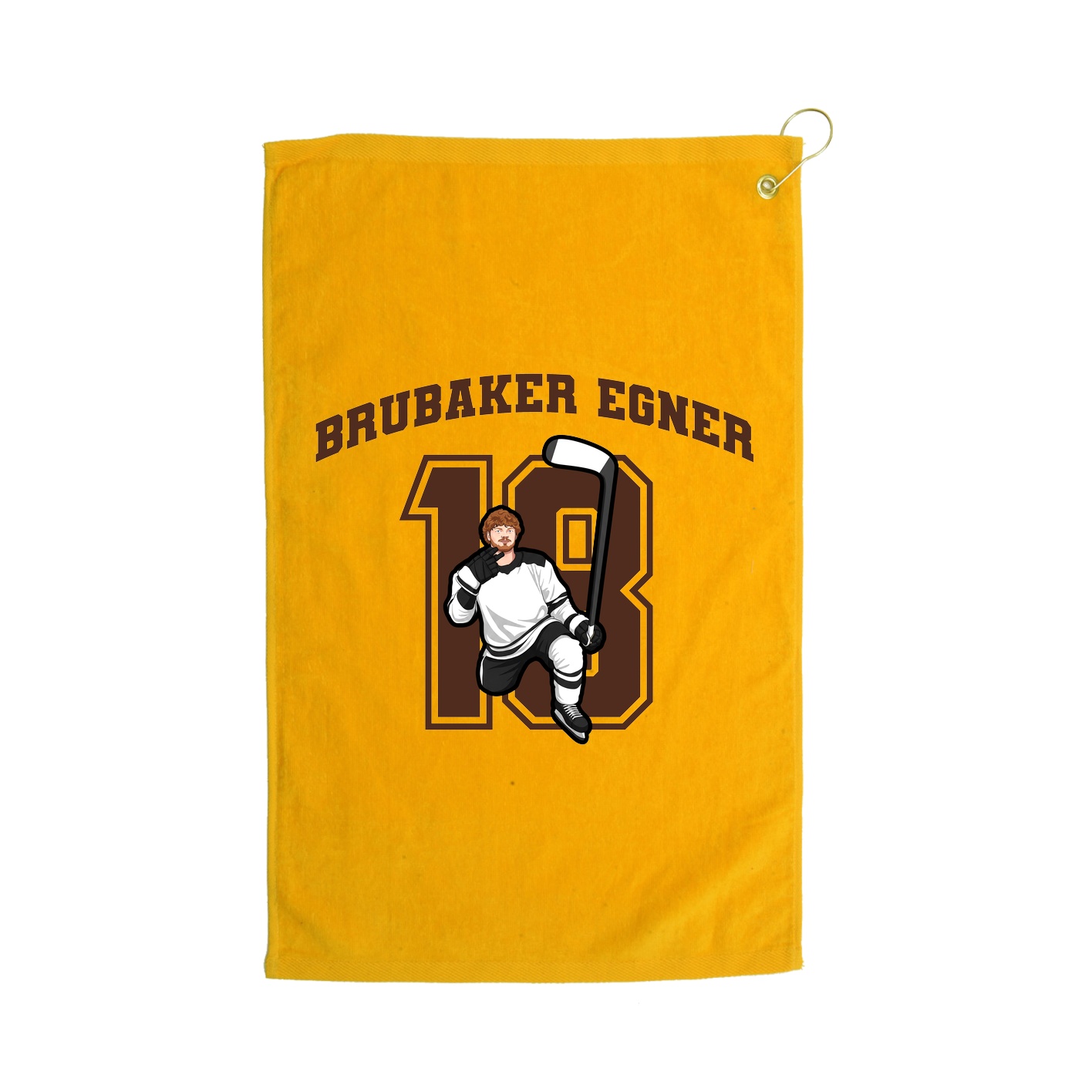 Golf Towel — Number in Gold