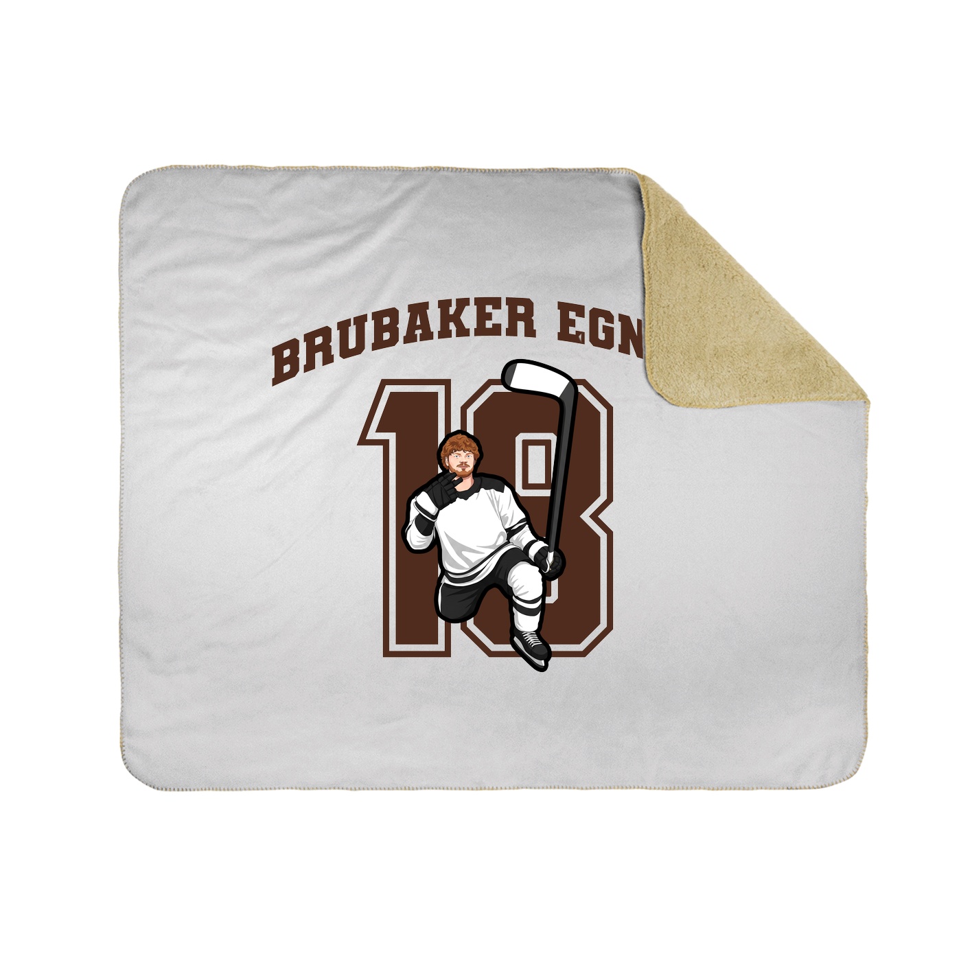 Throw Blanket — Number in White