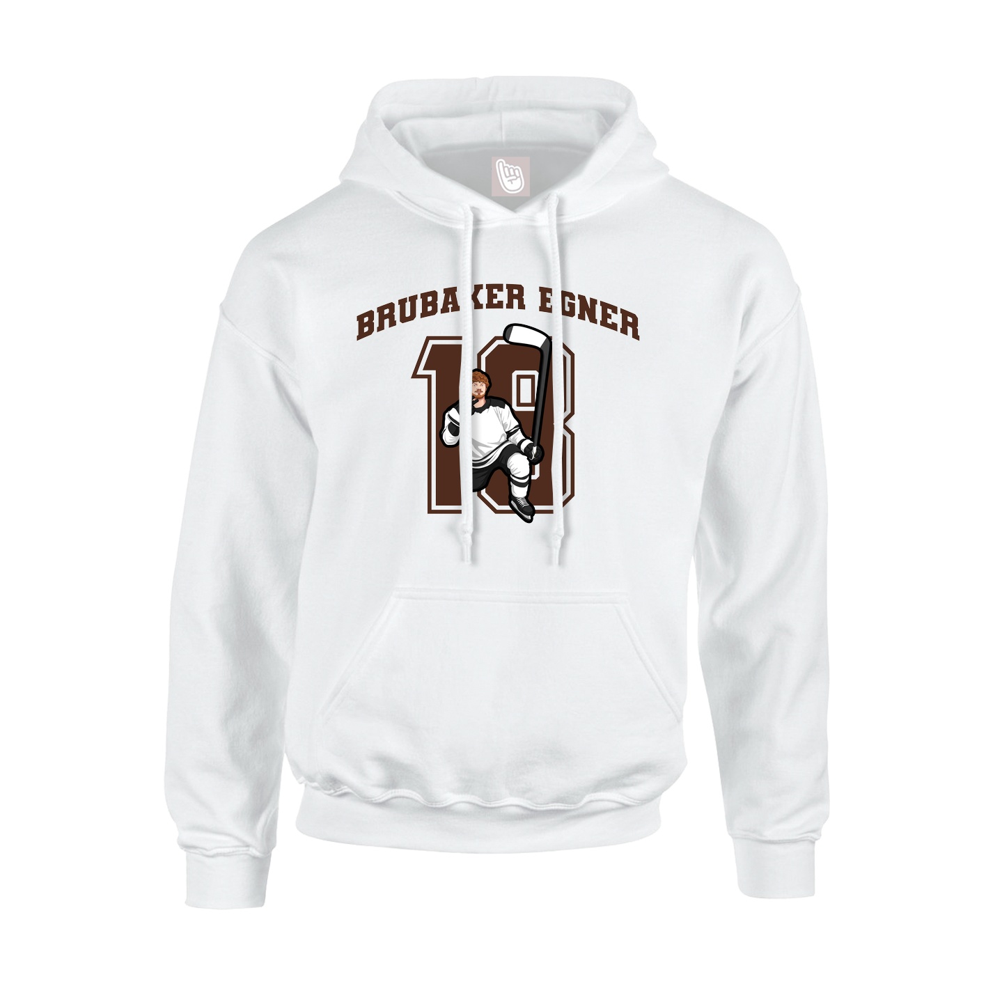 Hoodie — Number in White
