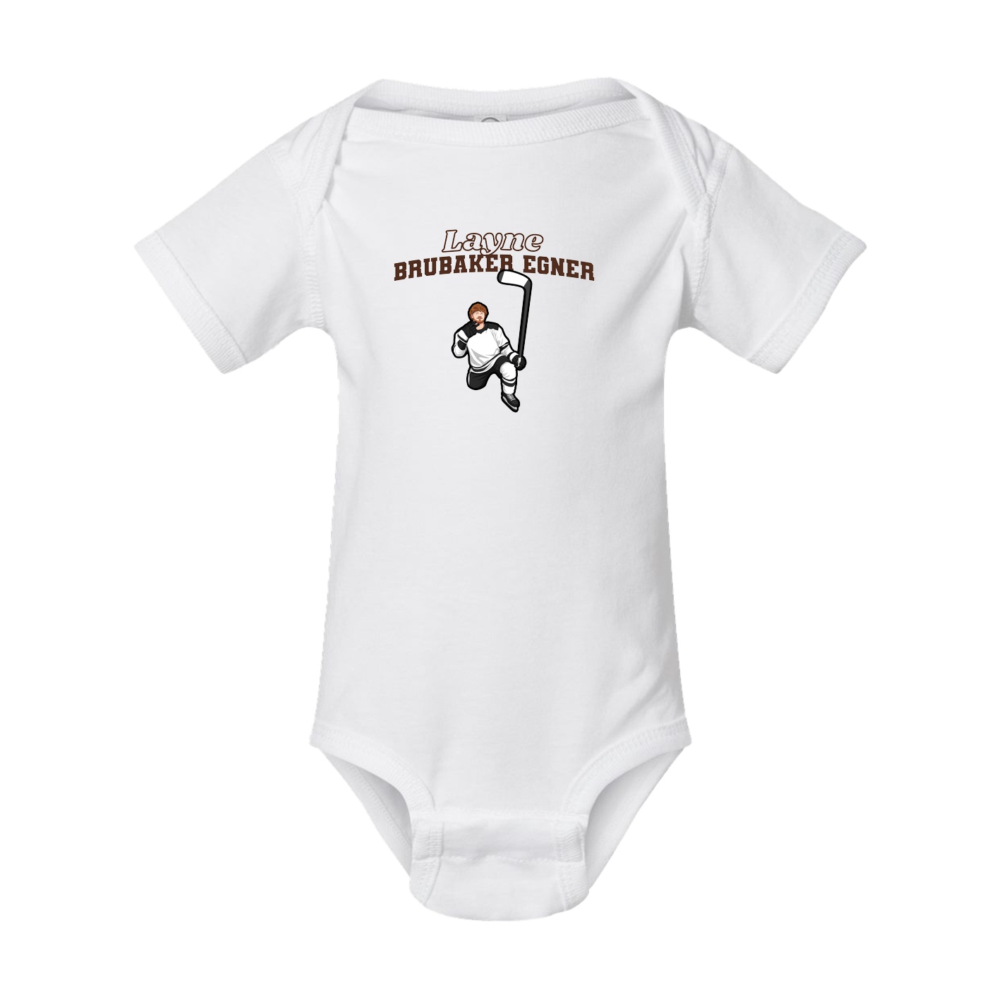 Baby Onesie — Name Arch in White