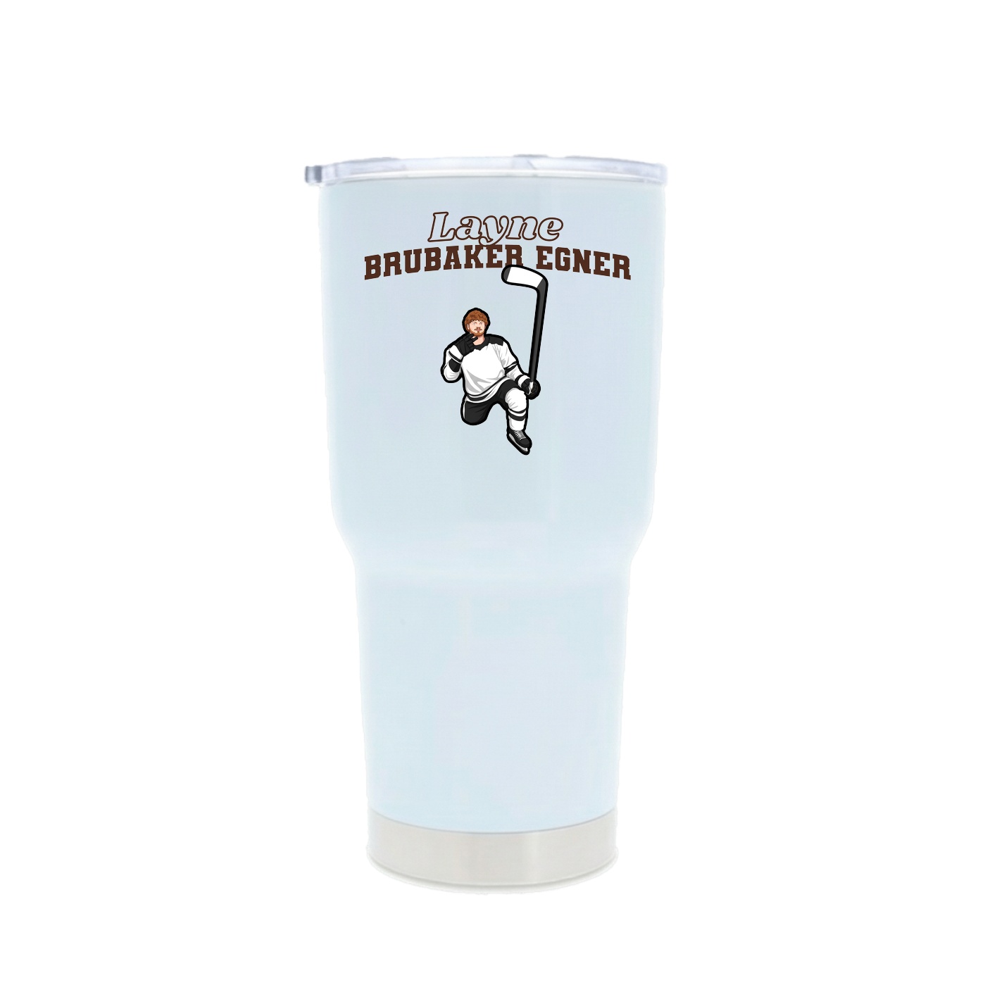 30oz Stainless Steel Tumbler — Name Arch in White