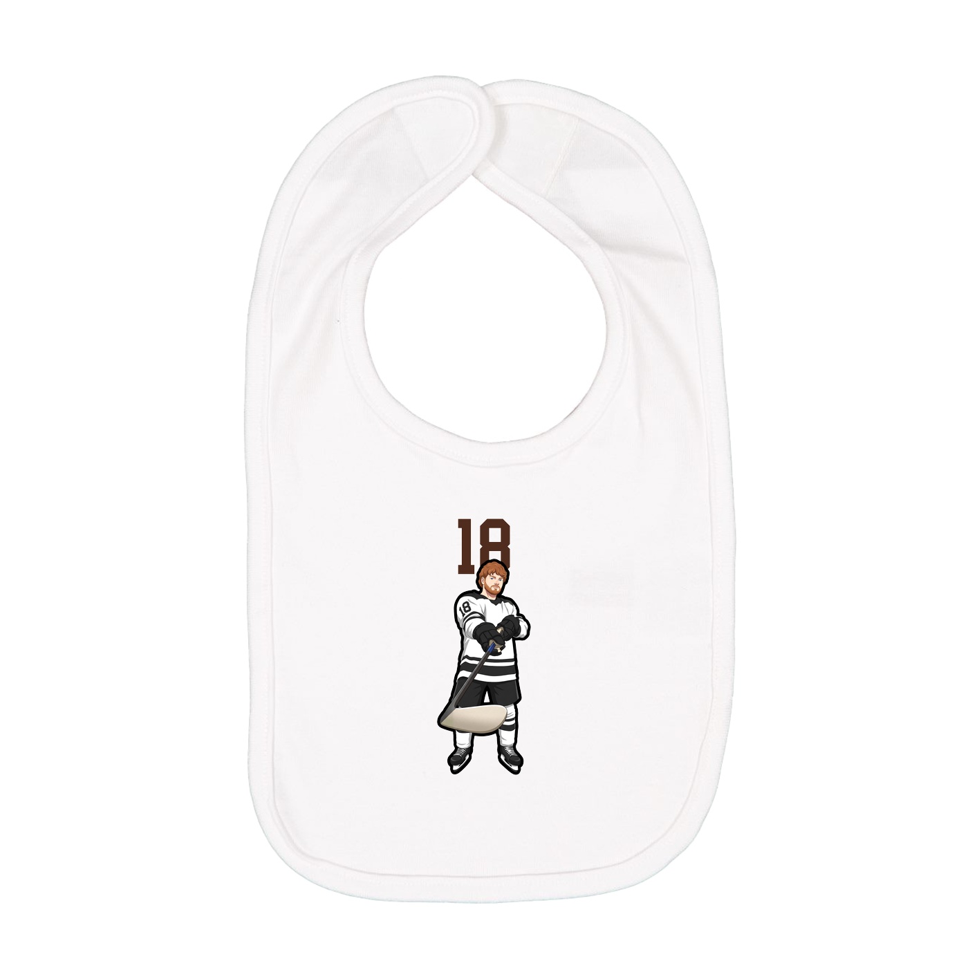 Infant Bib — Number Top in White