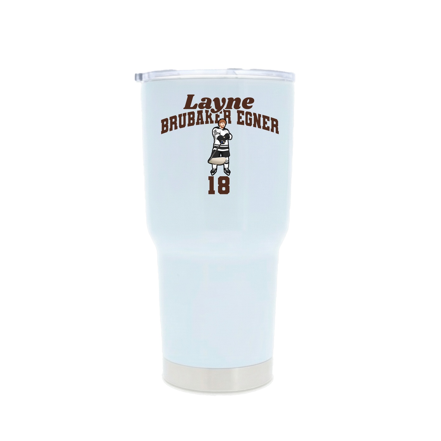 30oz Stainless Steel Tumbler — Signature Arch in White