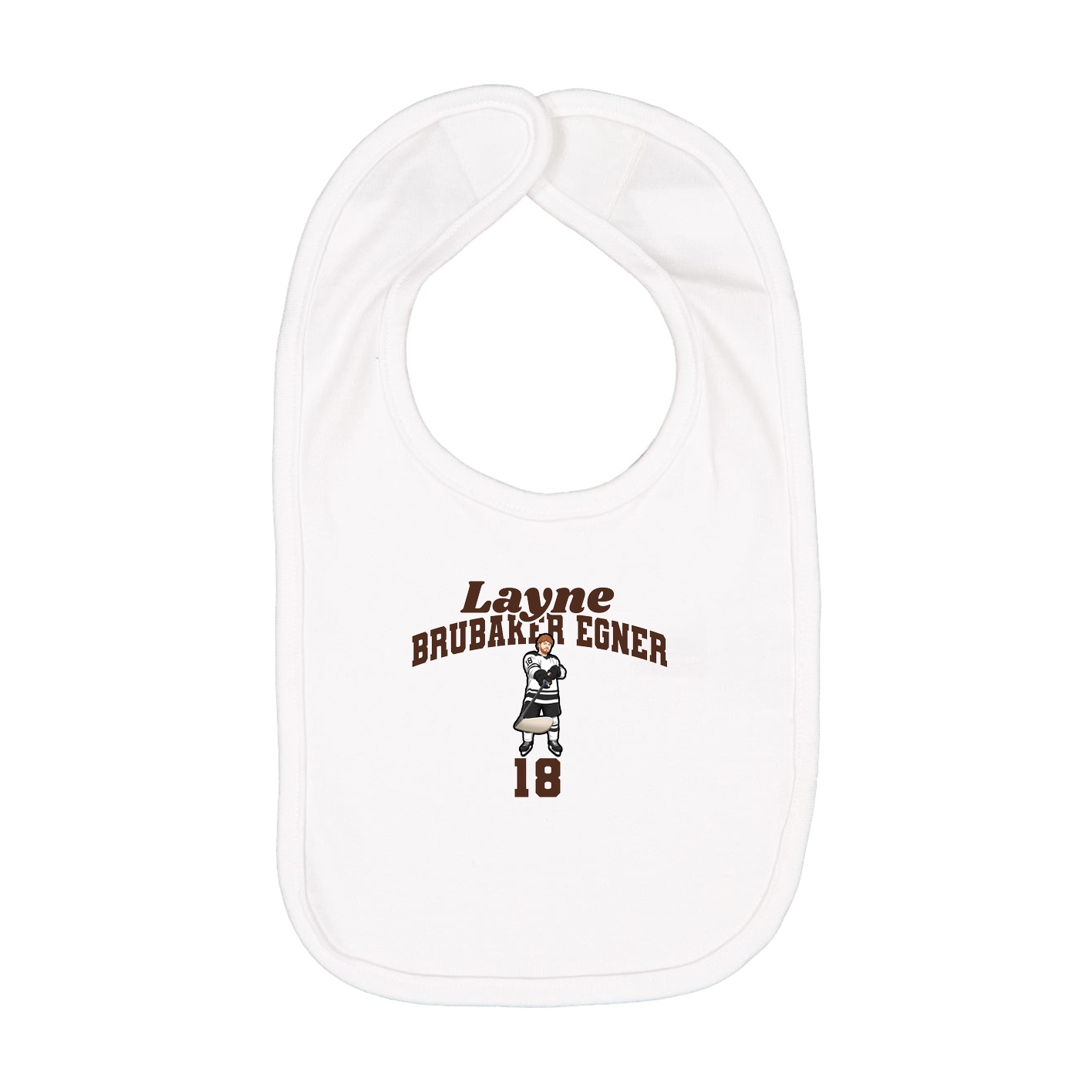 Infant Bib — Signature Arch in White