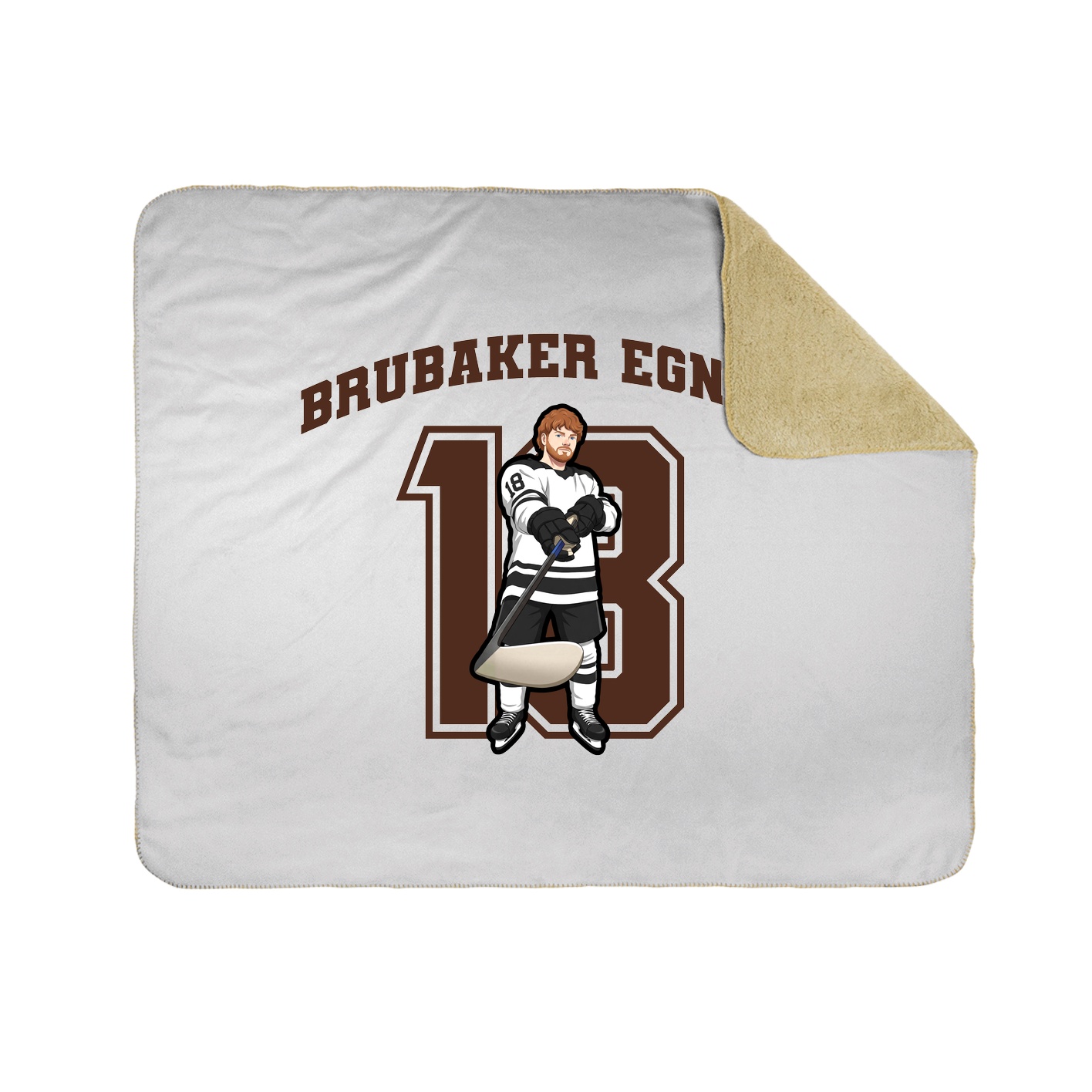 Throw Blanket — Number in White