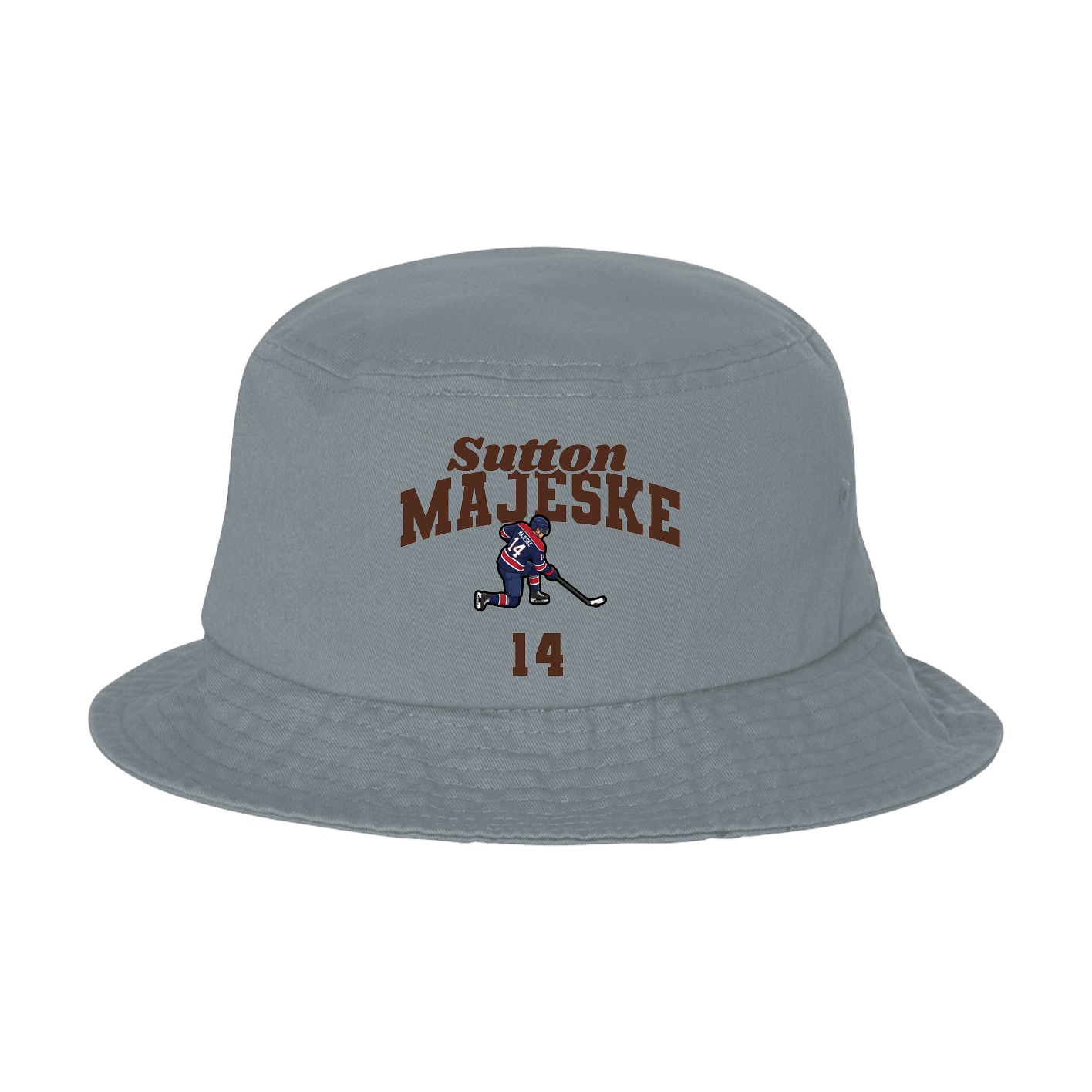 Bucket Cap — Signature Arch in Grey