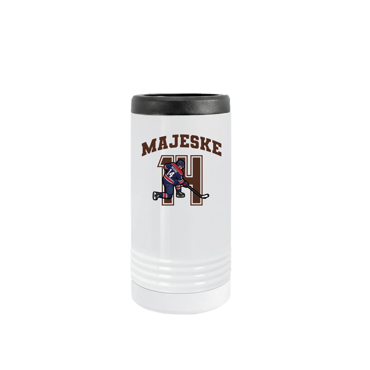 Slim Beverage Holder — Number in White