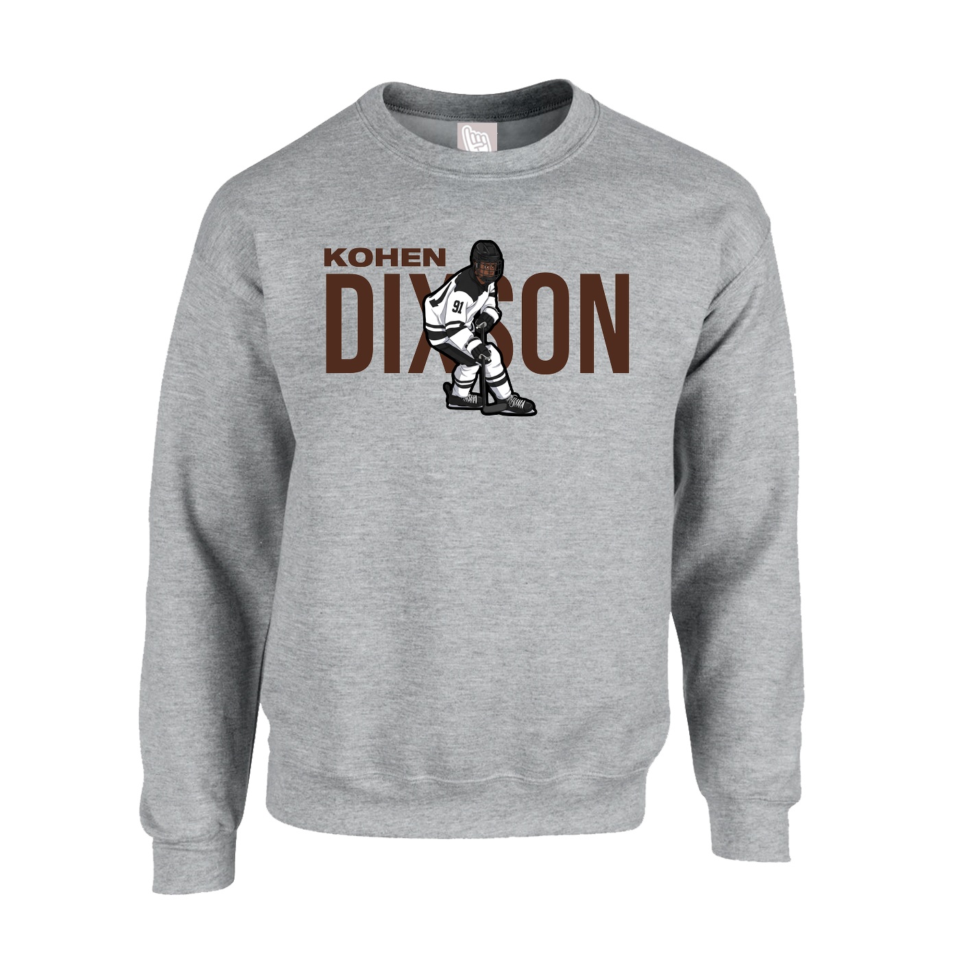 Fleece Crew — Player Name in Grey