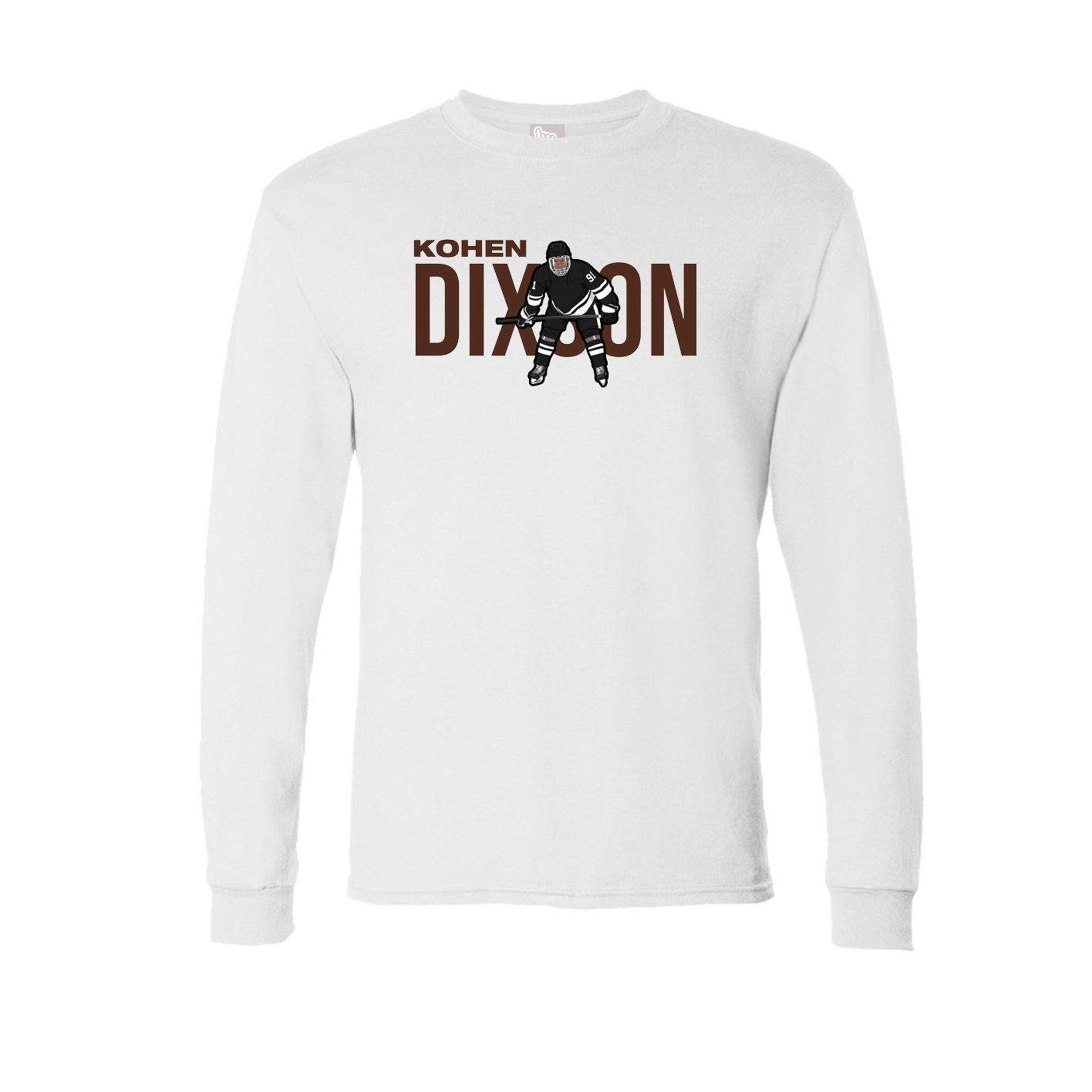 Long Sleeve Tee — Player Name in White