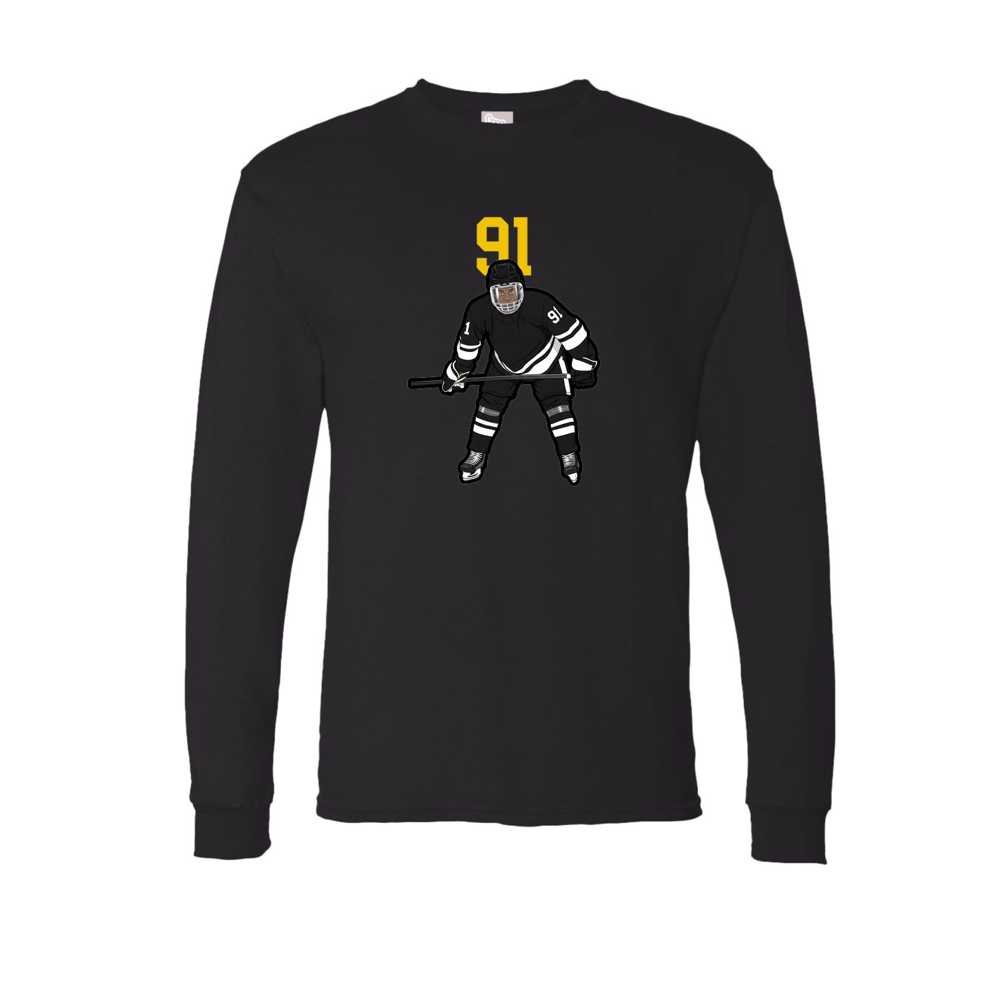 Long Sleeve Tee — Number Top in Black