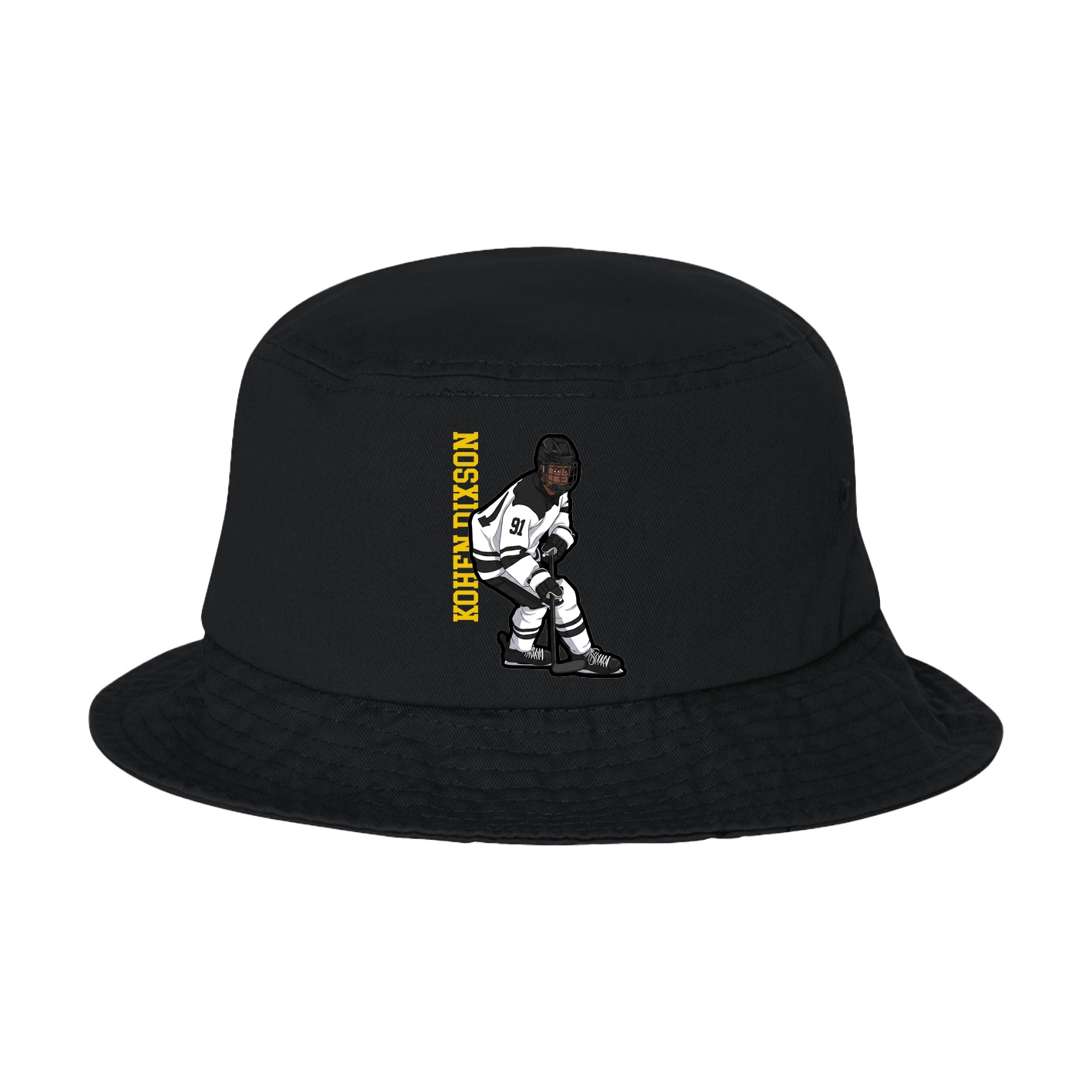 Bucket Cap — Name Vertical in Black