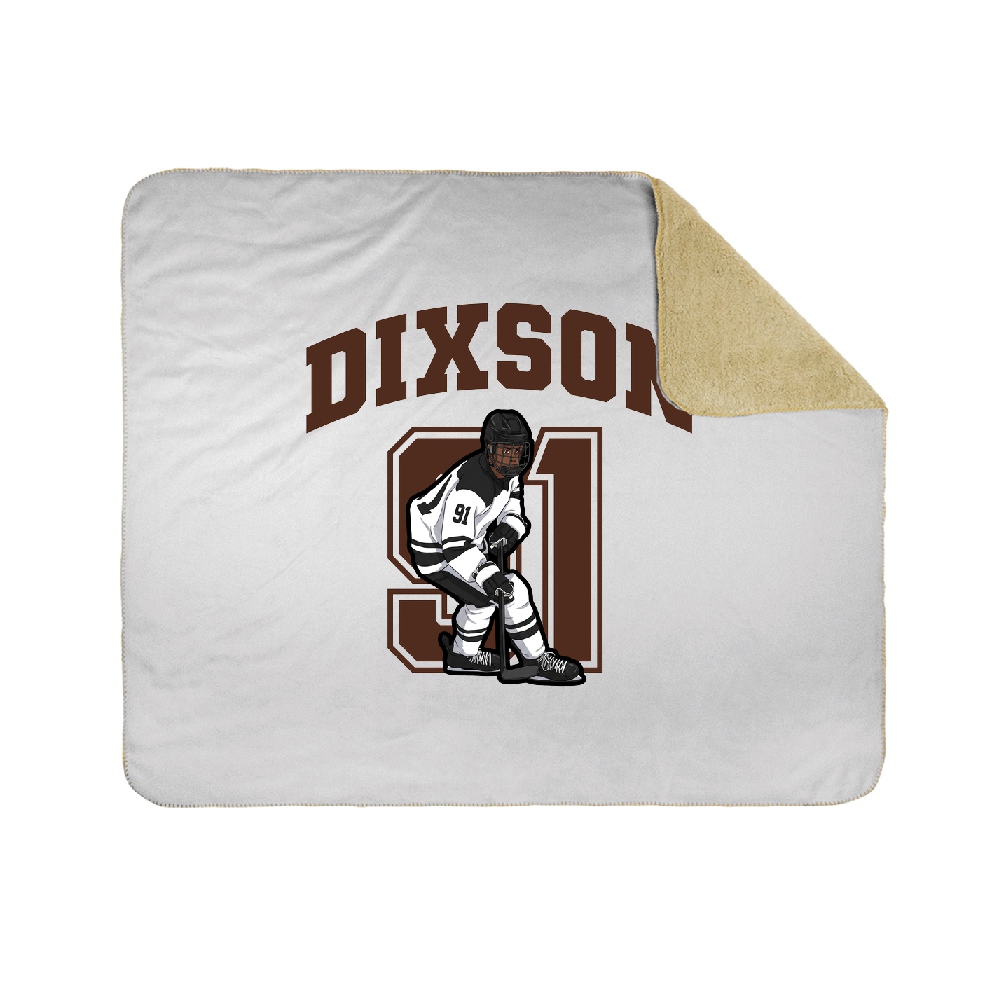 Throw Blanket — Number in White